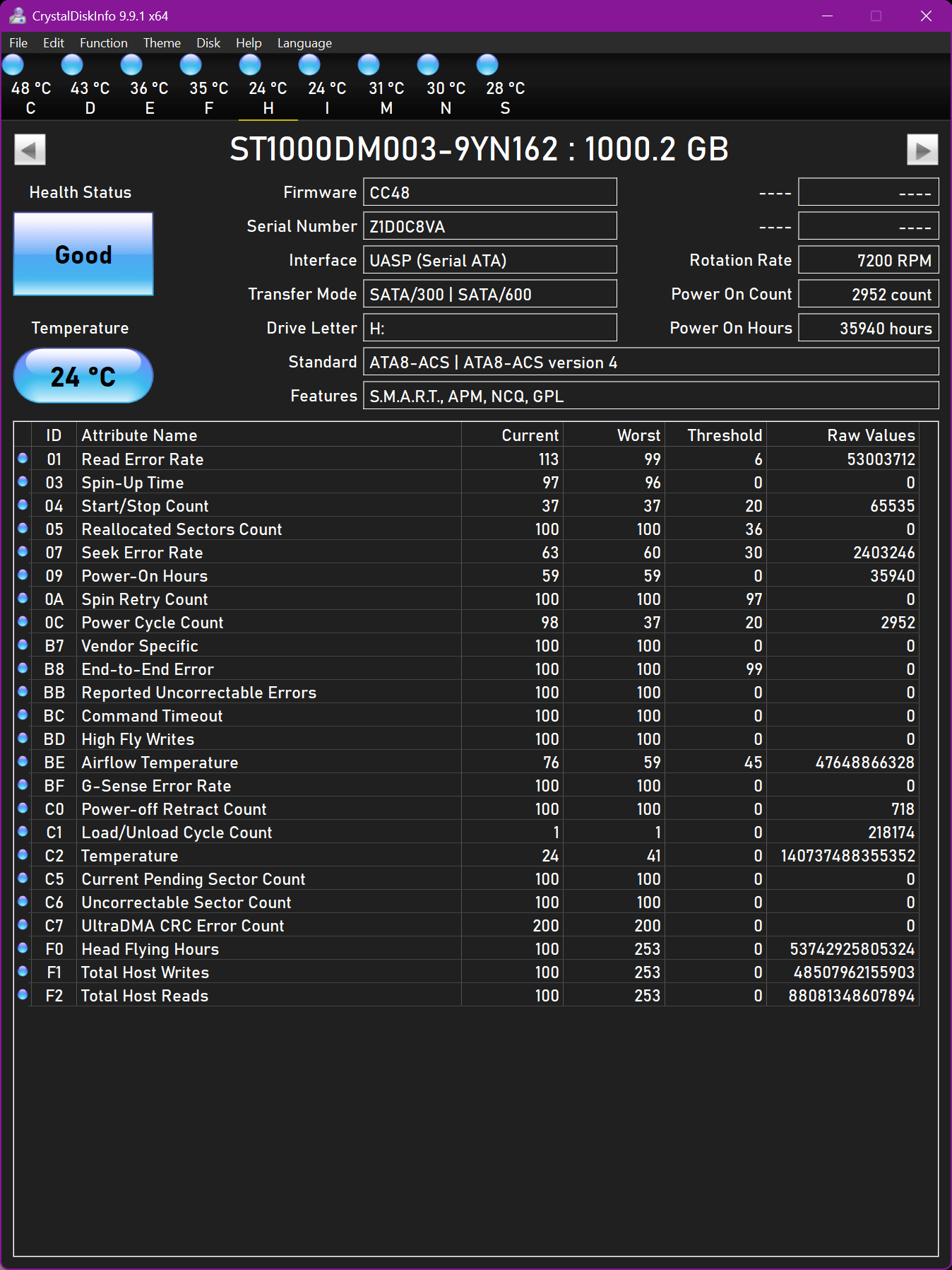 Seagate Barracuda 1TB SATAIII 3.5" 7200RPM HDD