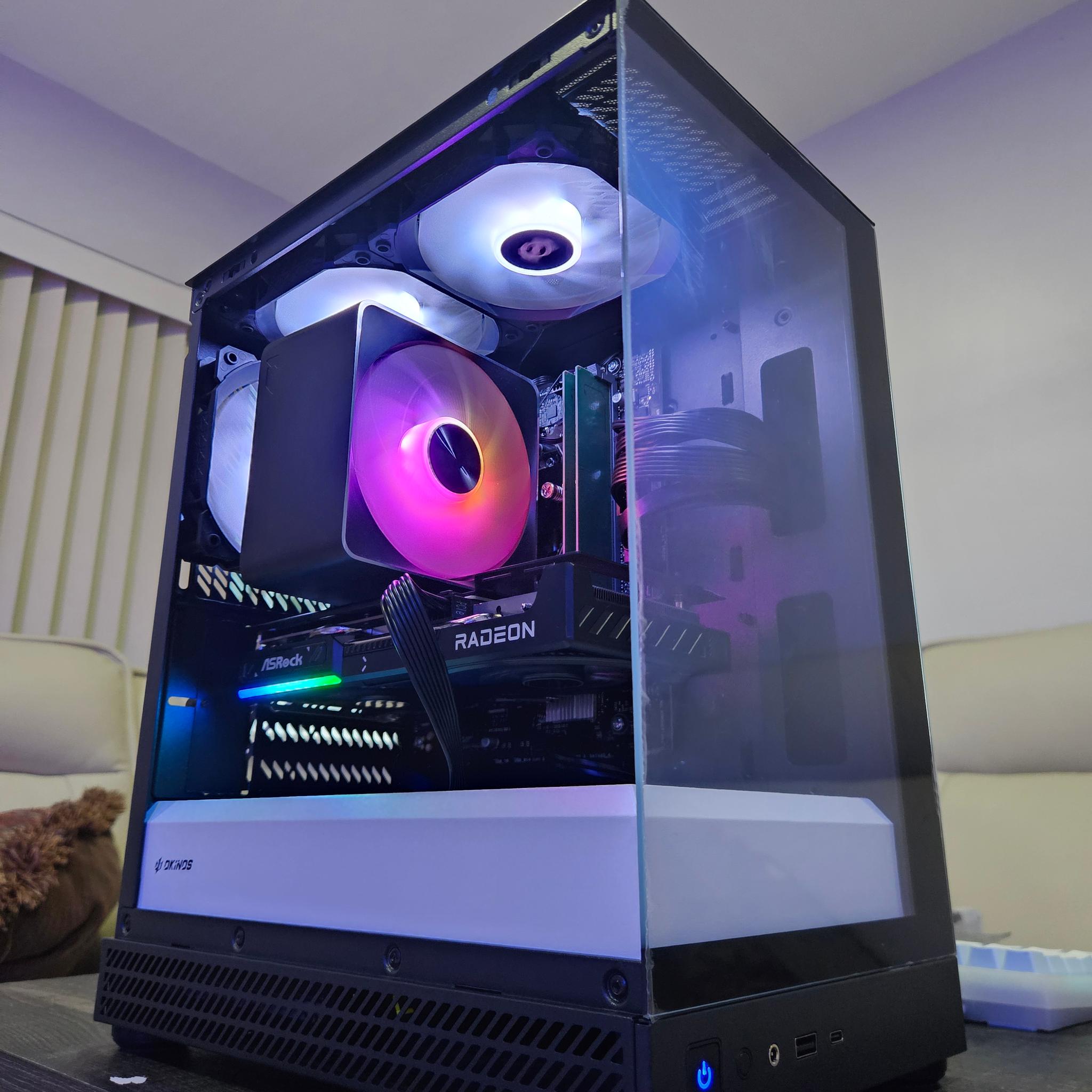 RX 9060 XT 16GB Gaming PC | 1440P Ready | i5 12400 | 16GB DDR5 | Aqua Uno | 2TB SSD | 750W Gold PSU