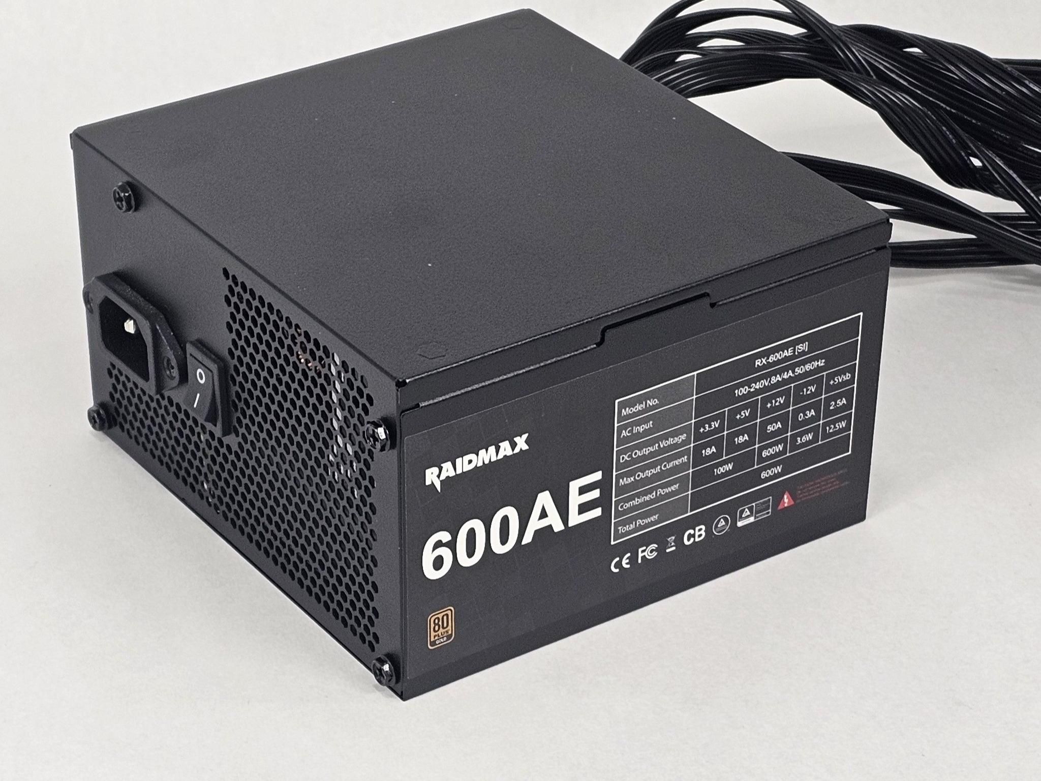 600 Watt PSU Raidmax RX-600AE Power Supply