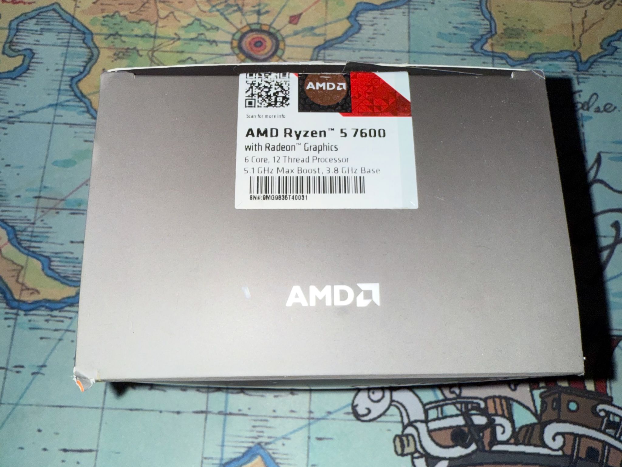 AMD ryzen 5 7600 6 core 12 thread cpu