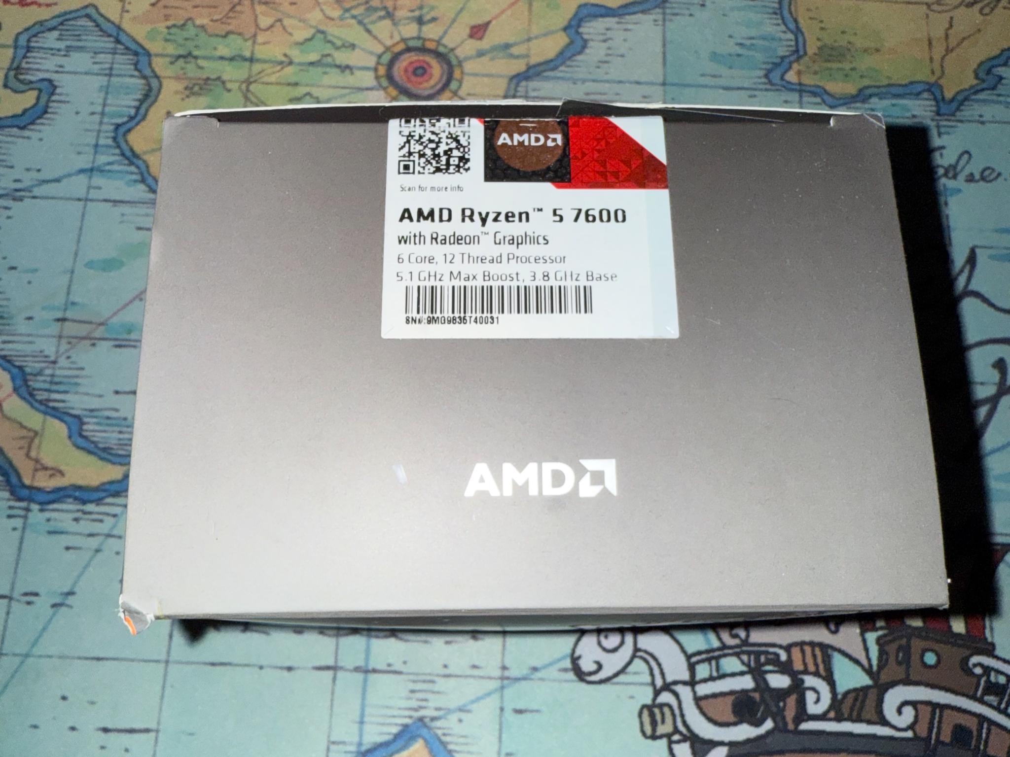 AMD ryzen 5 7600 6 core 12 thread cpu