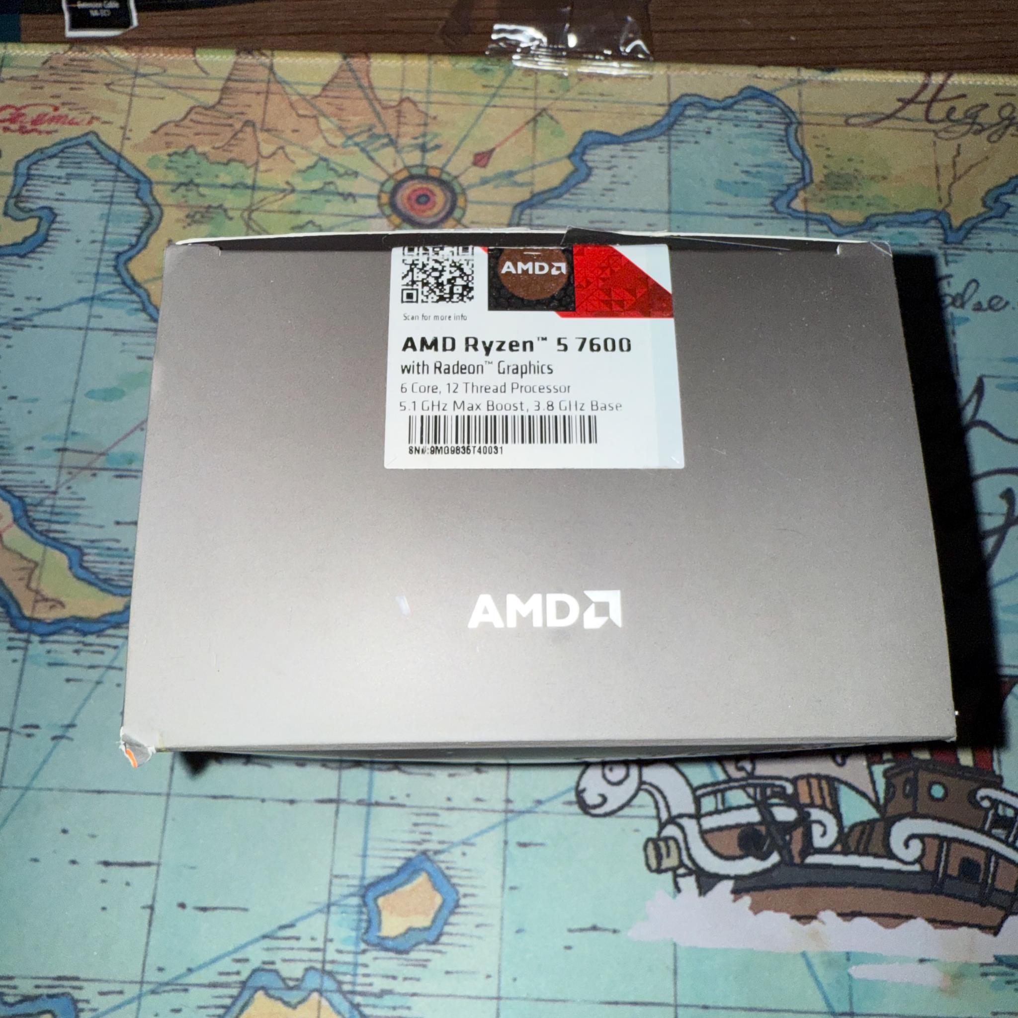 AMD ryzen 5 7600 6 core 12 thread cpu