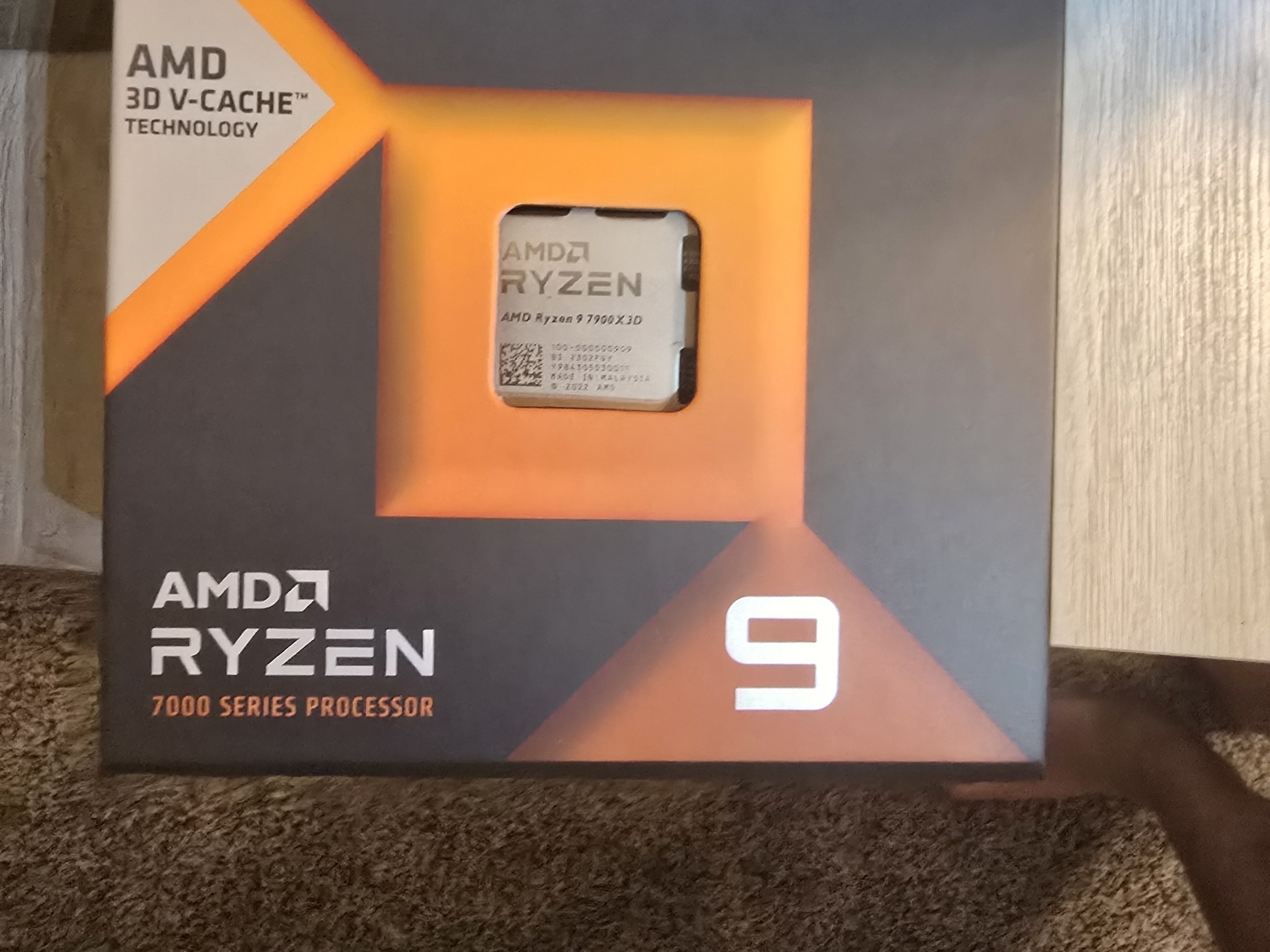 Ryzen 9 7900X3D.  Very new, hardly used.