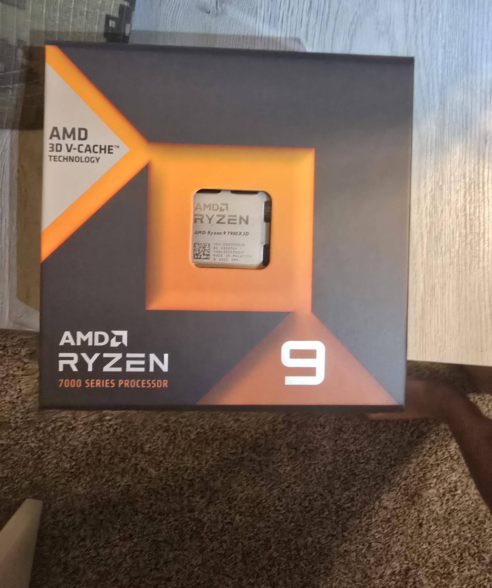 Ryzen 9 7900X3D.  Very new, hardly used.