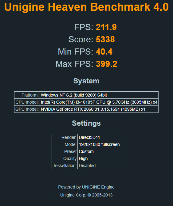 I3 10100 RTX 2060 gaming pc