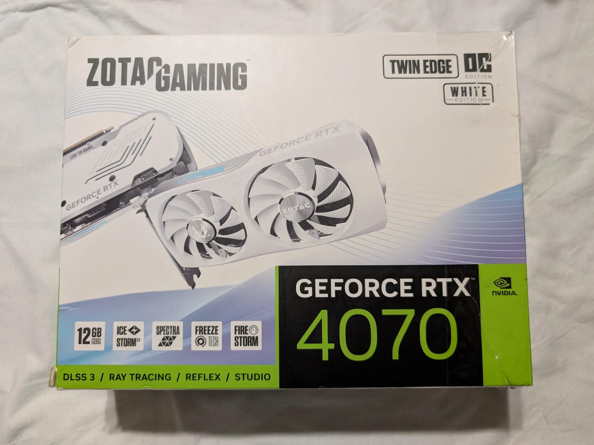 *BENCHMARKS* ZOTAC RTX 4070 TWIN EDGE OC 12GB WHITE EDITION GAMING NVIDIA GEFORCE