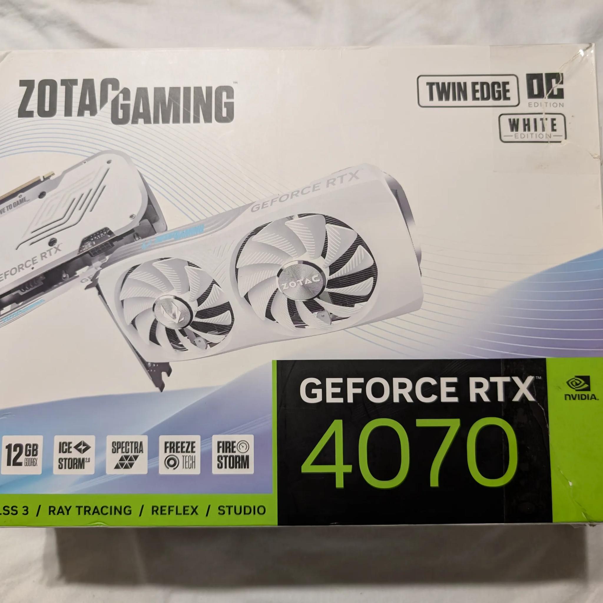 *BENCHMARKS* ZOTAC RTX 4070 TWIN EDGE OC 12GB WHITE EDITION GAMING NVIDIA GEFORCE