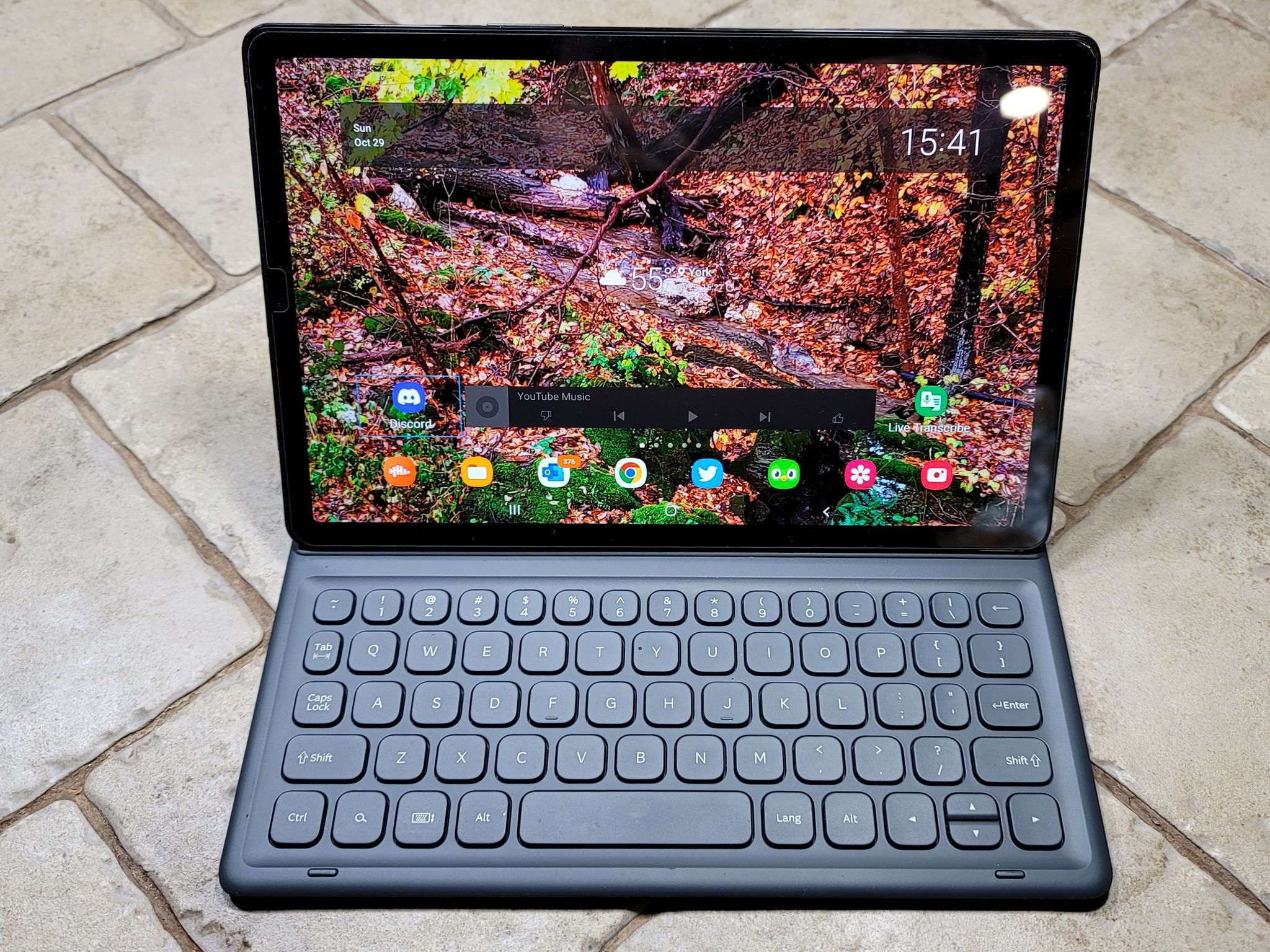 Samsung Glaxy Tab S5e with keyboard book cover