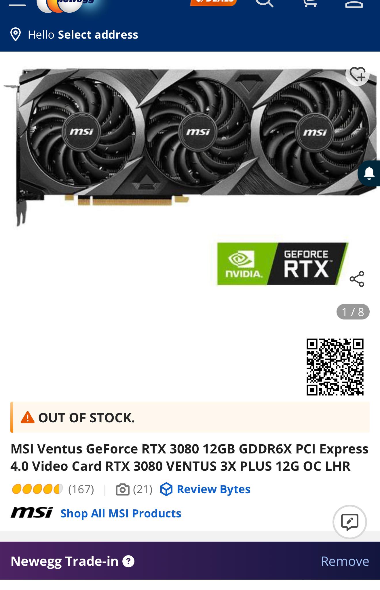 MSI 3080 12gb VENTUS OC