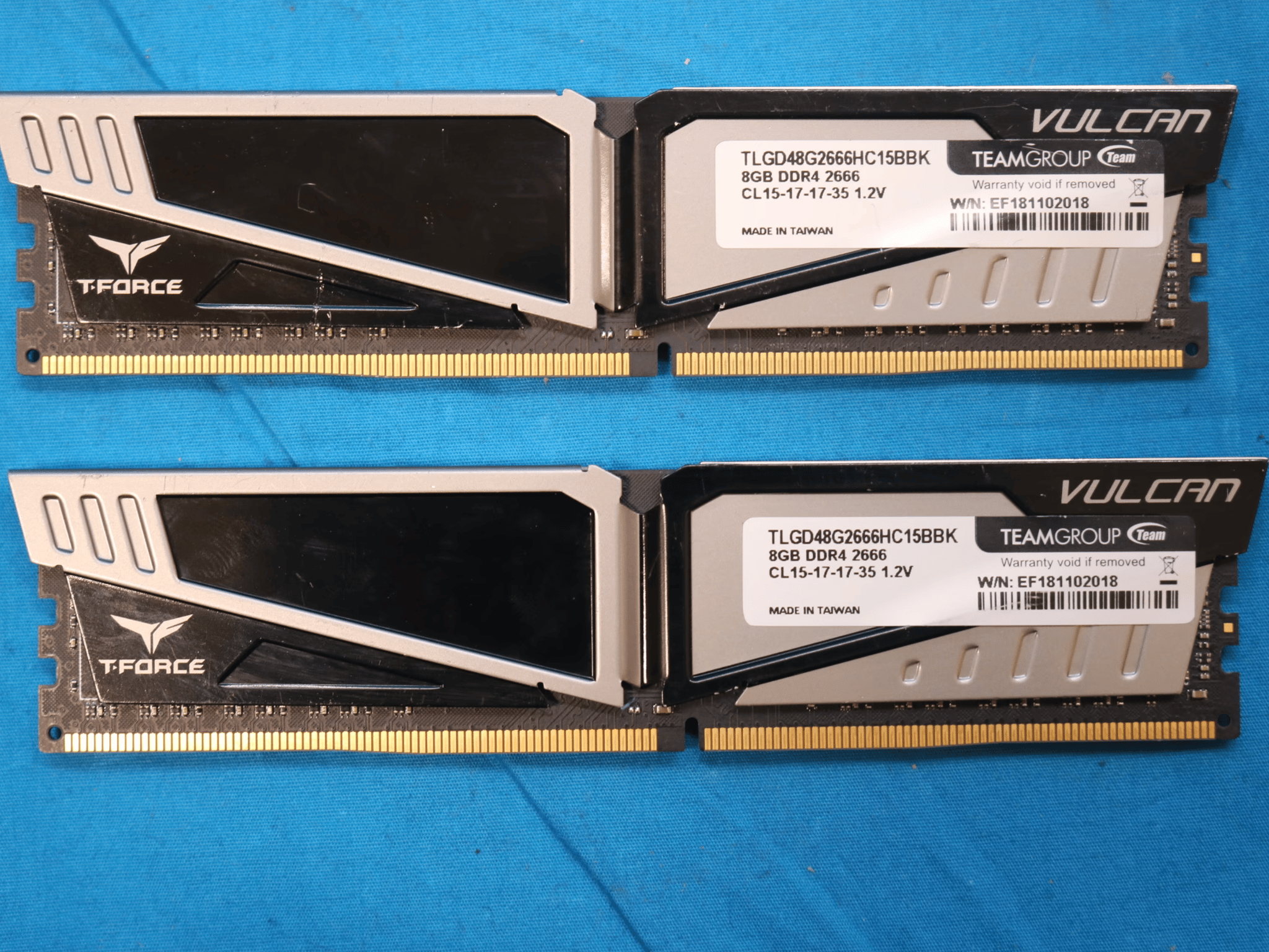 Team Group Vulcan 16GB (2x8GB) DDR4 2666MHz CL15 1.2V Desktop RAM TLGD48G2666HC15BBK