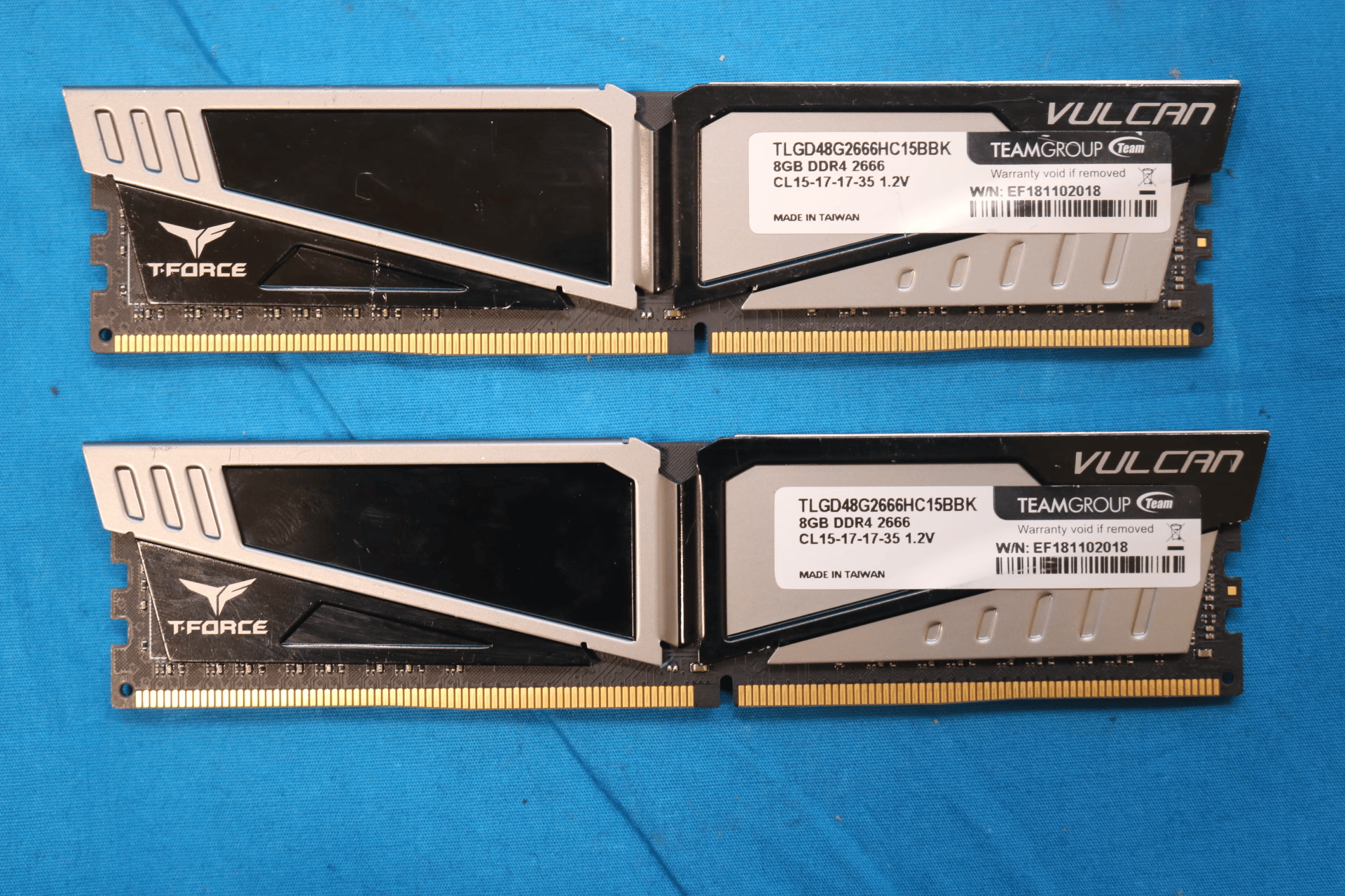 Team Group Vulcan 16GB (2x8GB) DDR4 2666MHz CL15 1.2V Desktop RAM TLGD48G2666HC15BBK