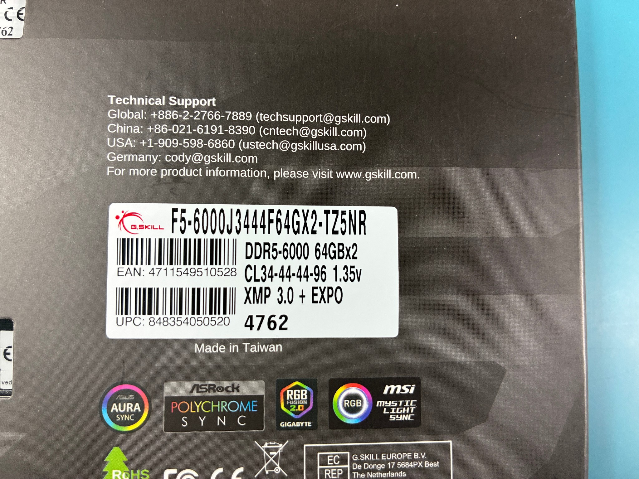G.SKILL Trident Z5 Neo RGB Series DDR5 128GB kit (Memory)