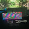 (PUDDING KEYCAPS) Gs61 Mechanical Keyboard (Transparent Bottom)