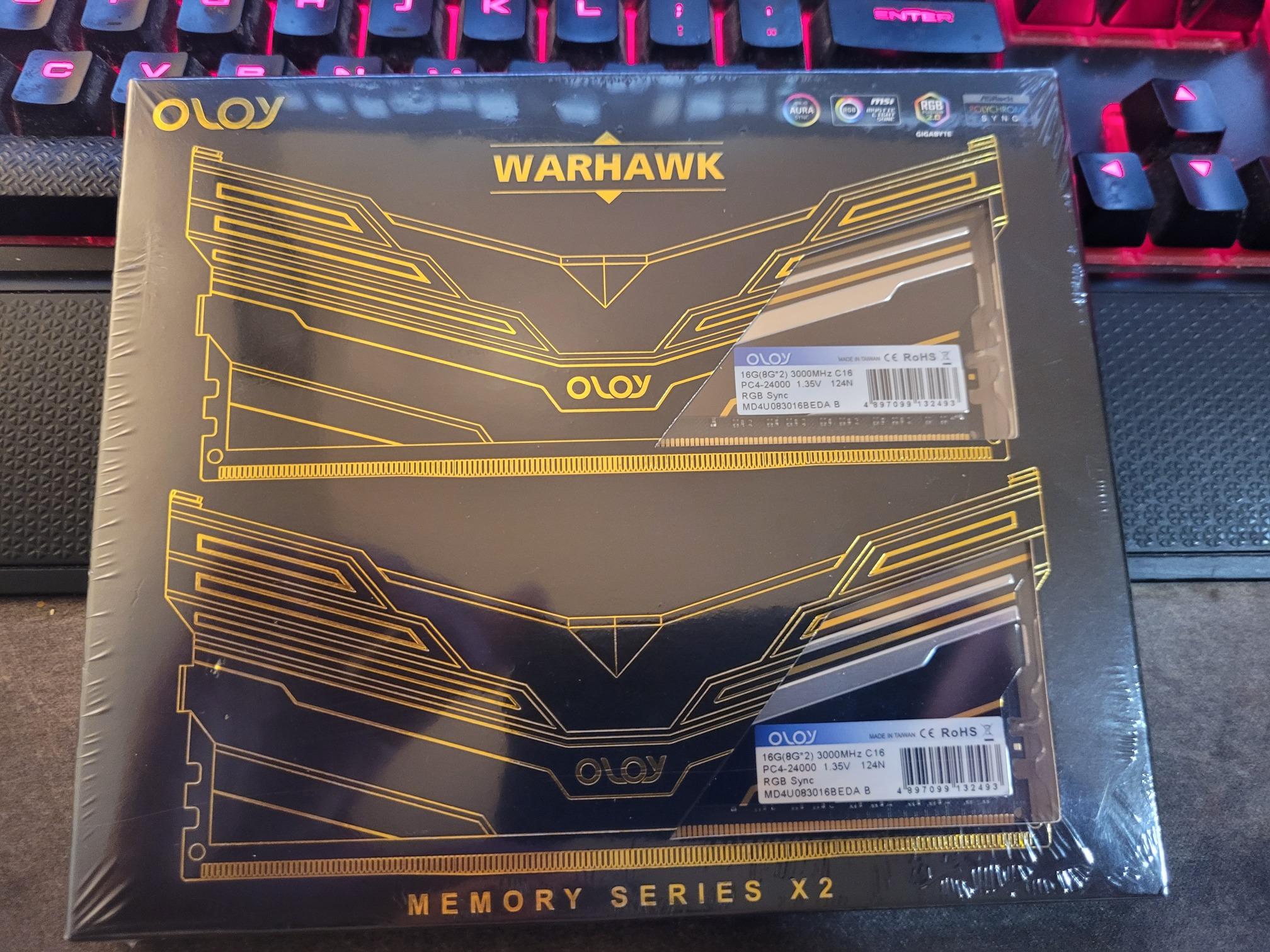 OLOy DDR4 RAM 16GB (2x8GB) Warhawk Aura Sync RGB 3000 MHz CL16  Brand New and Sealed !!