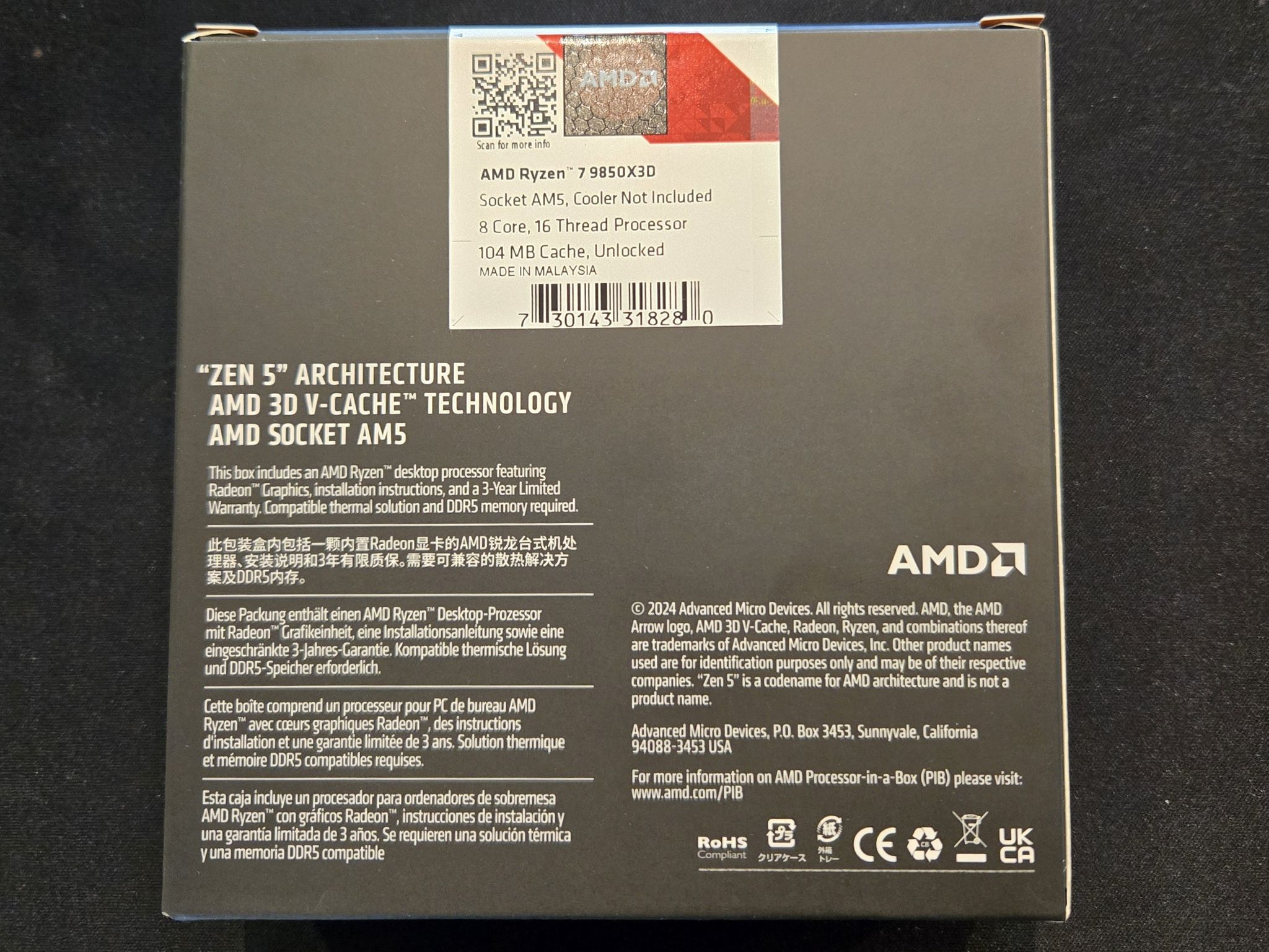 AMD Ryzen 7 9850X3D *NEW*