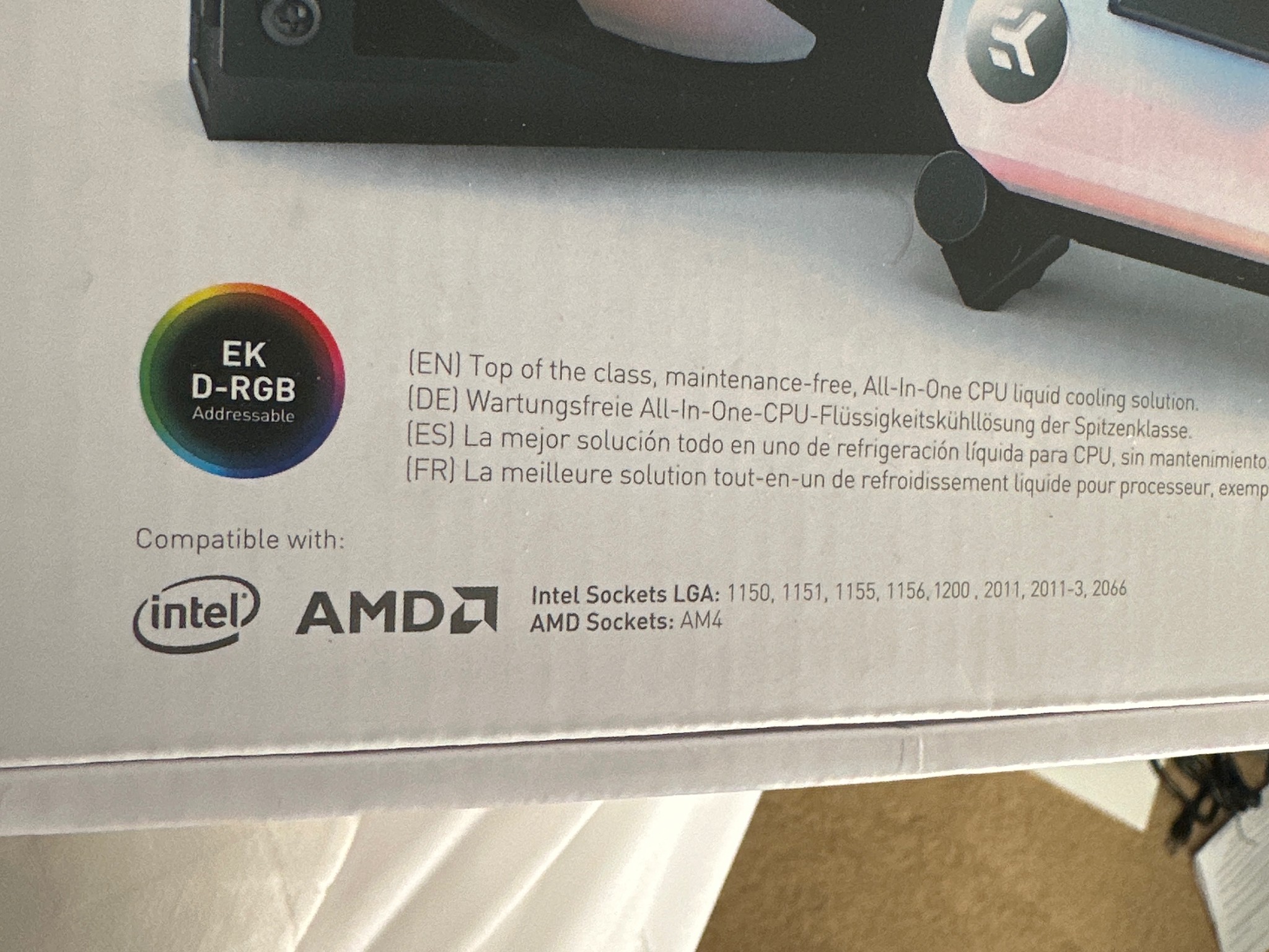 EK 240mm AIO Cooler D-RGB All-in-One CPU Cooler