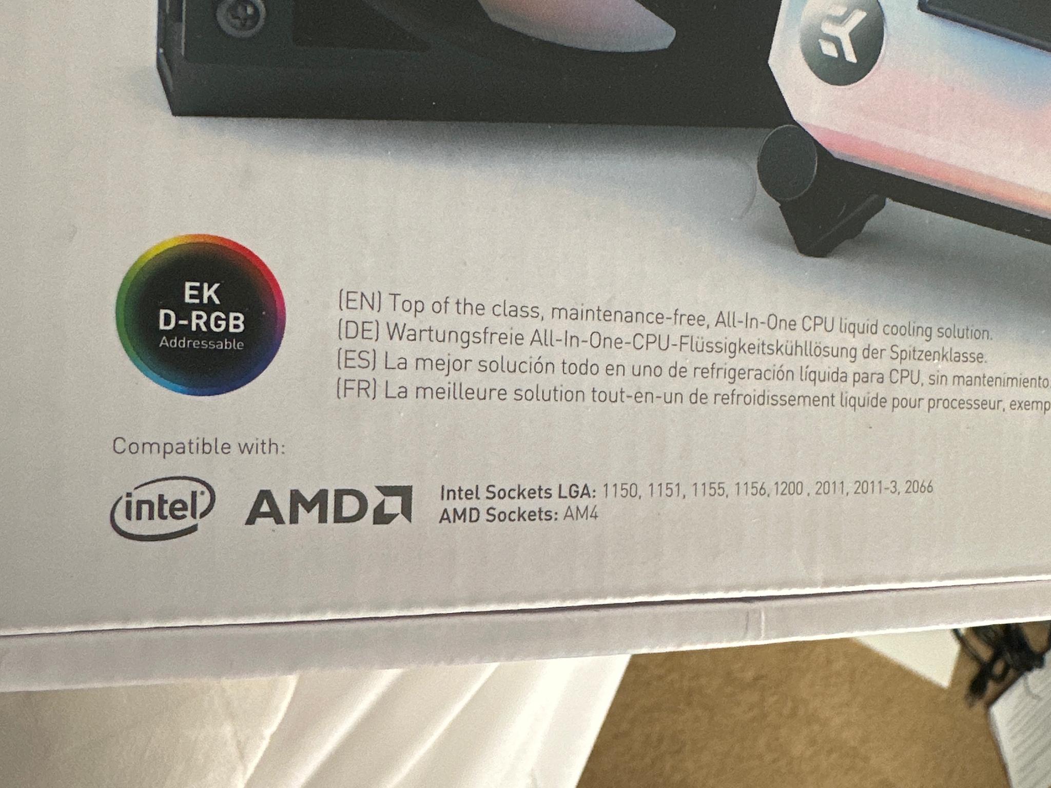 EK 240mm AIO Cooler D-RGB All-in-One CPU Cooler