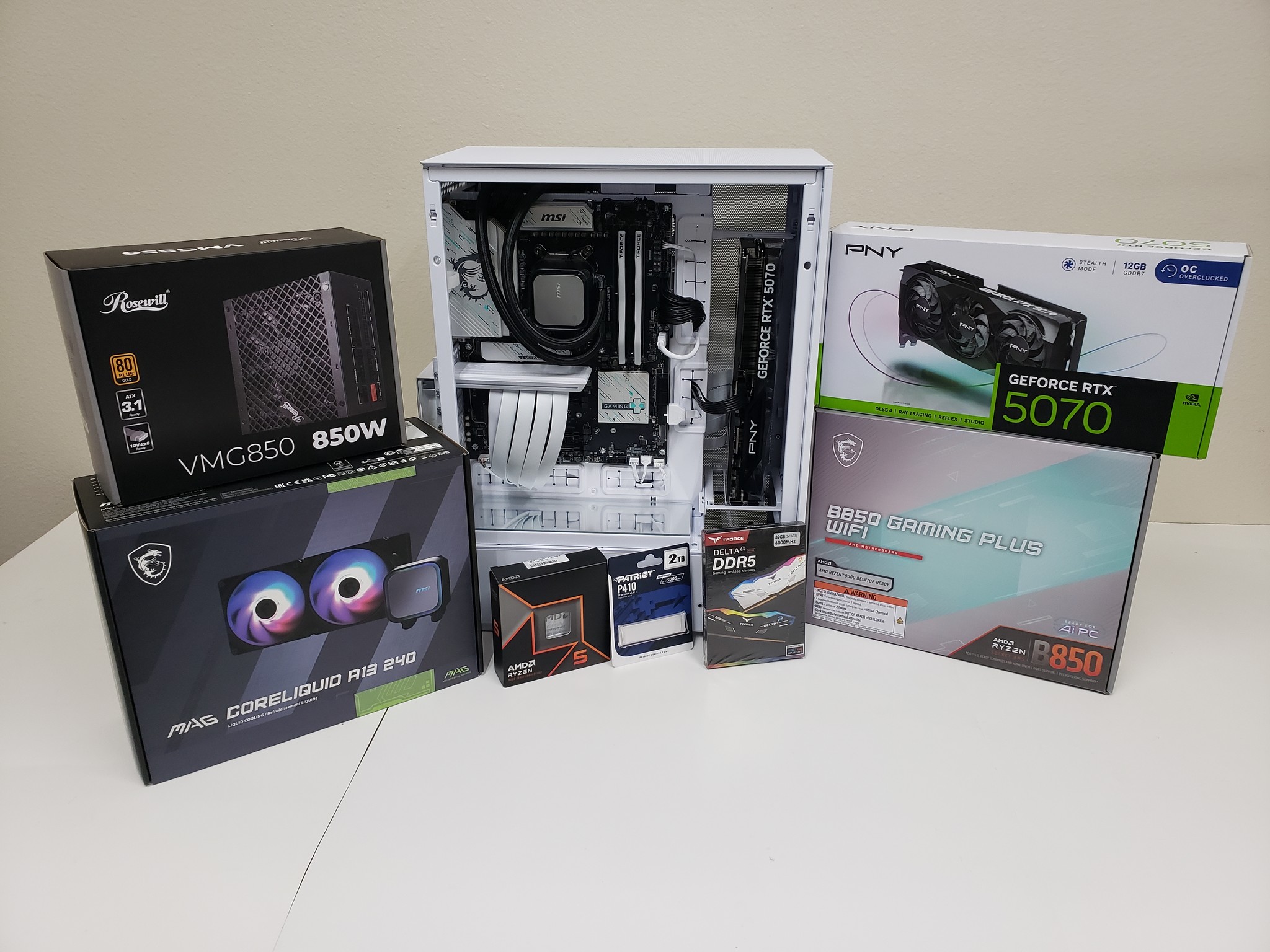 PC on Sale! Ryzen 5 9600X, RTX 5070, 32GB-DDR5 6000, 2TB SSD NVMe, 850W PSU
