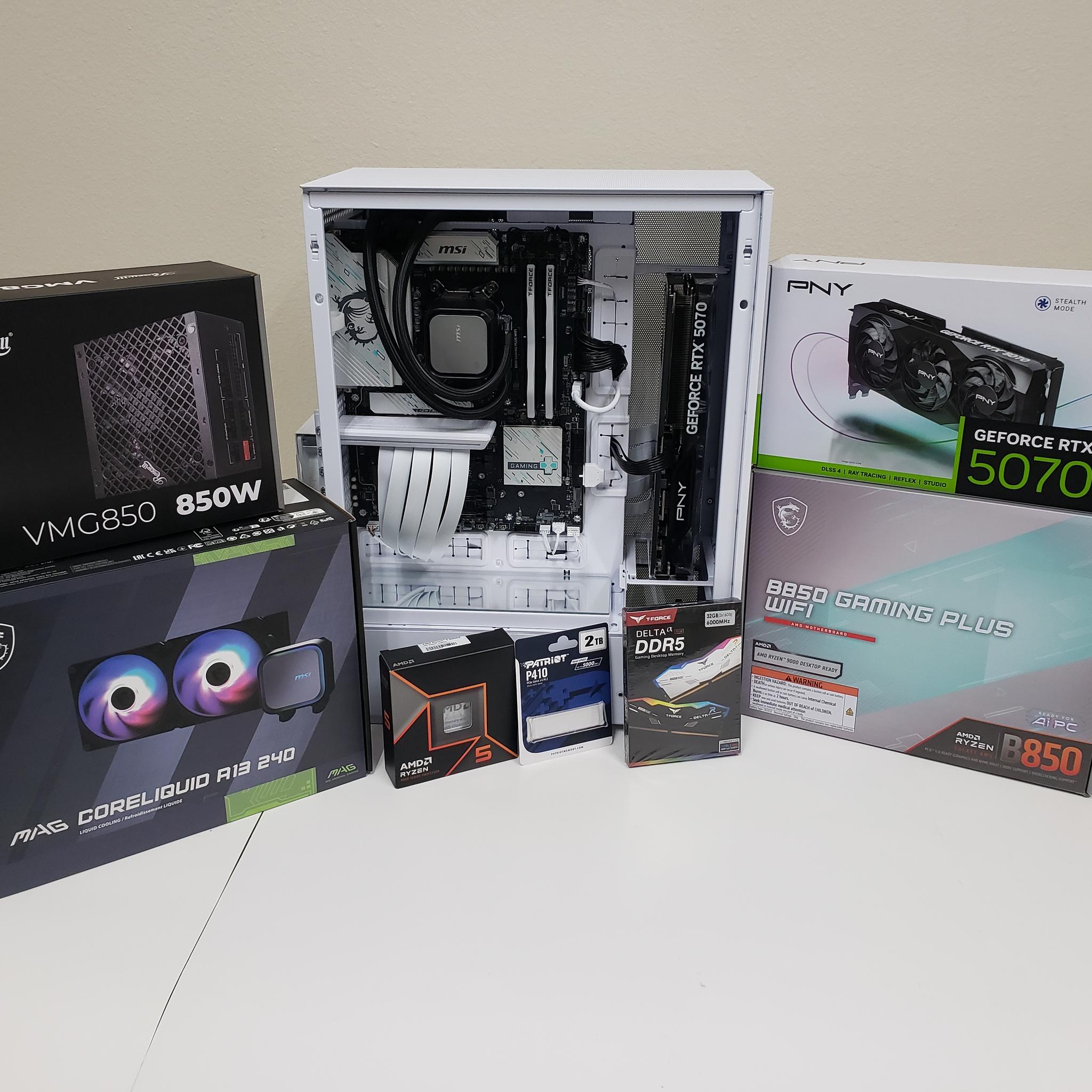PC on Sale! Ryzen 5 9600X, RTX 5070, 32GB-DDR5 6000, 2TB SSD NVMe, 850W PSU