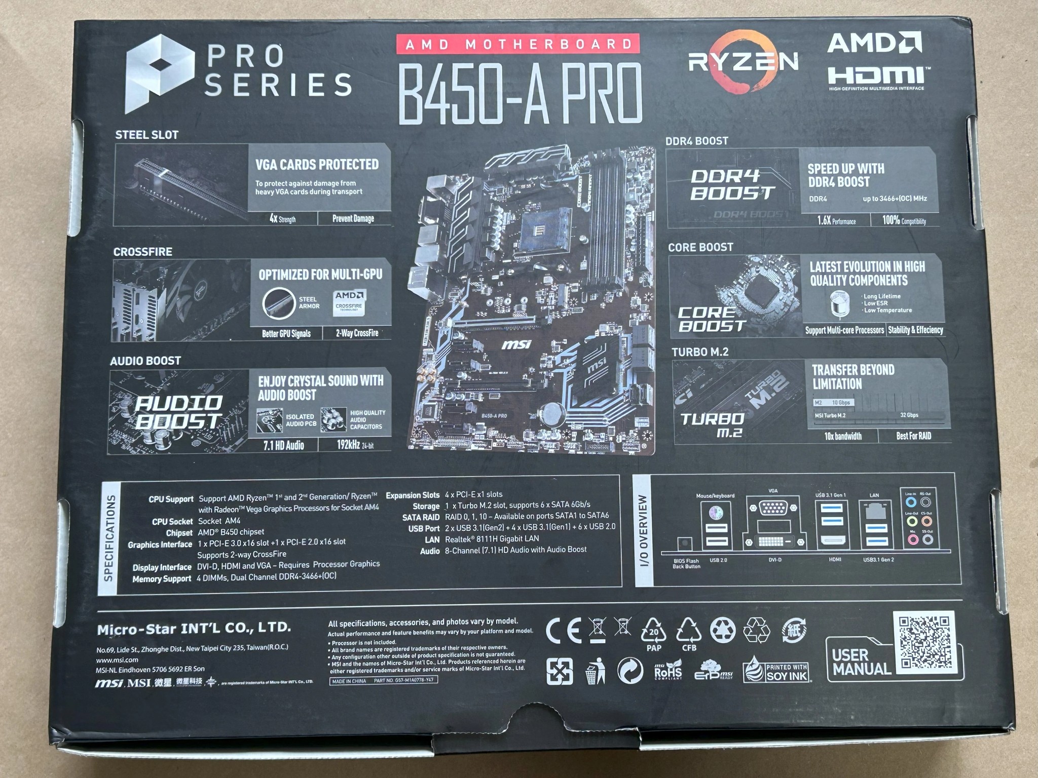 MSI B450-A PRO ATX AM4 Motherboard