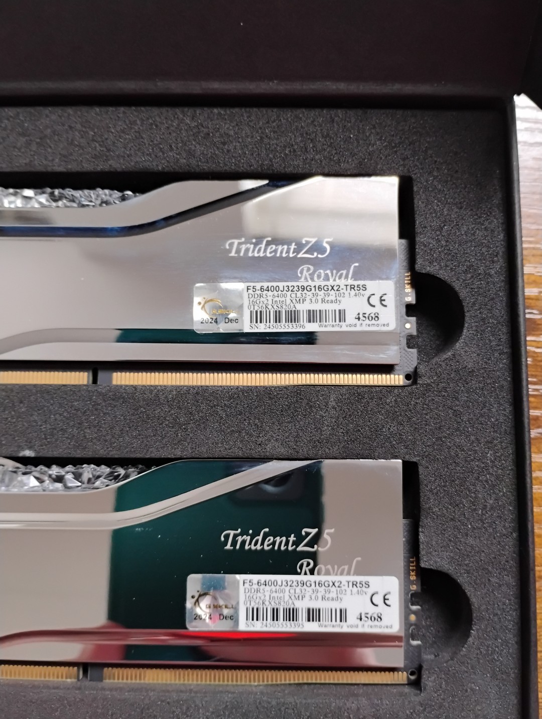 G.Skill Trident Z5 Royal DDR5 32gb (2 x 16gb) 6400mhz CL32