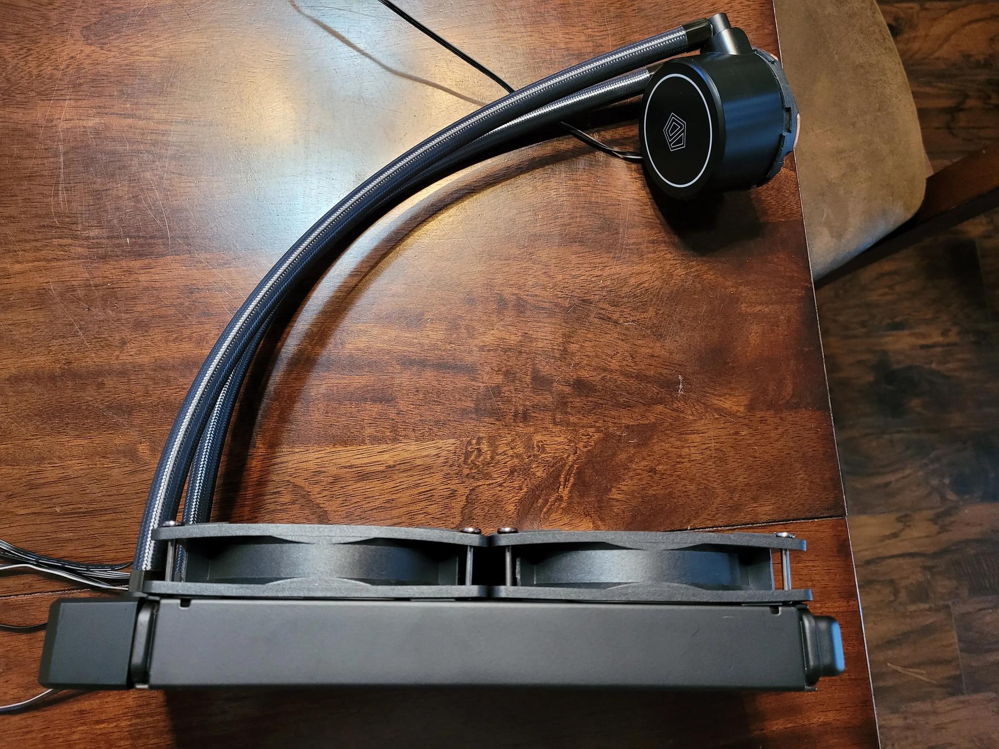 Black ID-COOLING AURAFLOW X 240mm CPU AIO Cooler RGB Fan (Intel and AMD CPU Support)