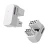 EZDIY-FAB Shield Series 8-Pin PCIe GPU Power Adapter, 180-Degree U-Turn White RVS 2 pack