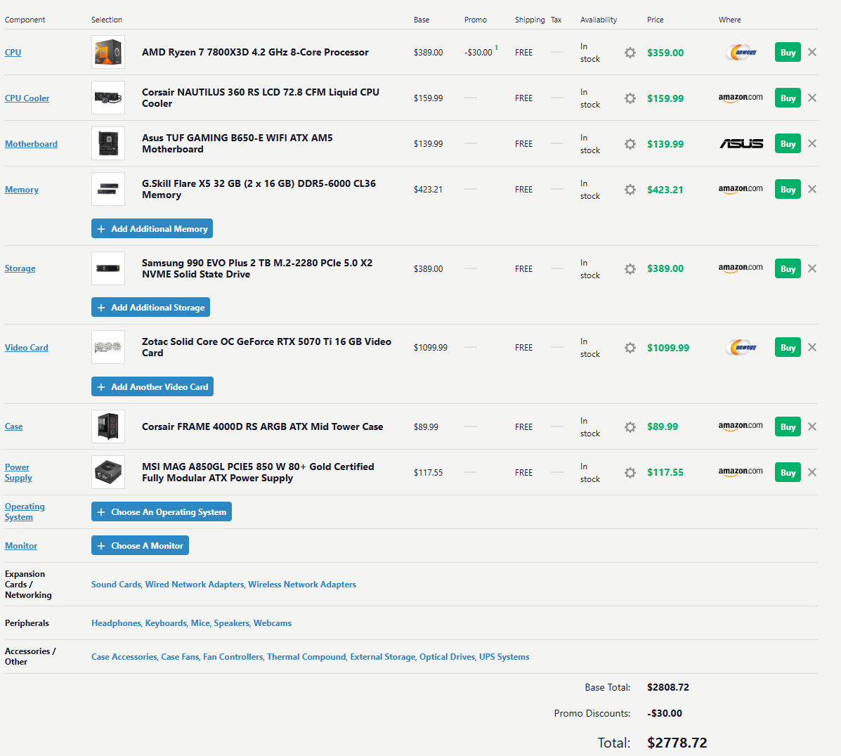 RTX 5070 Ti Gaming PC | Ryzen 7 7800X3D | 32GB DDR5 | 2TB NVMe | Under 1 Year Old