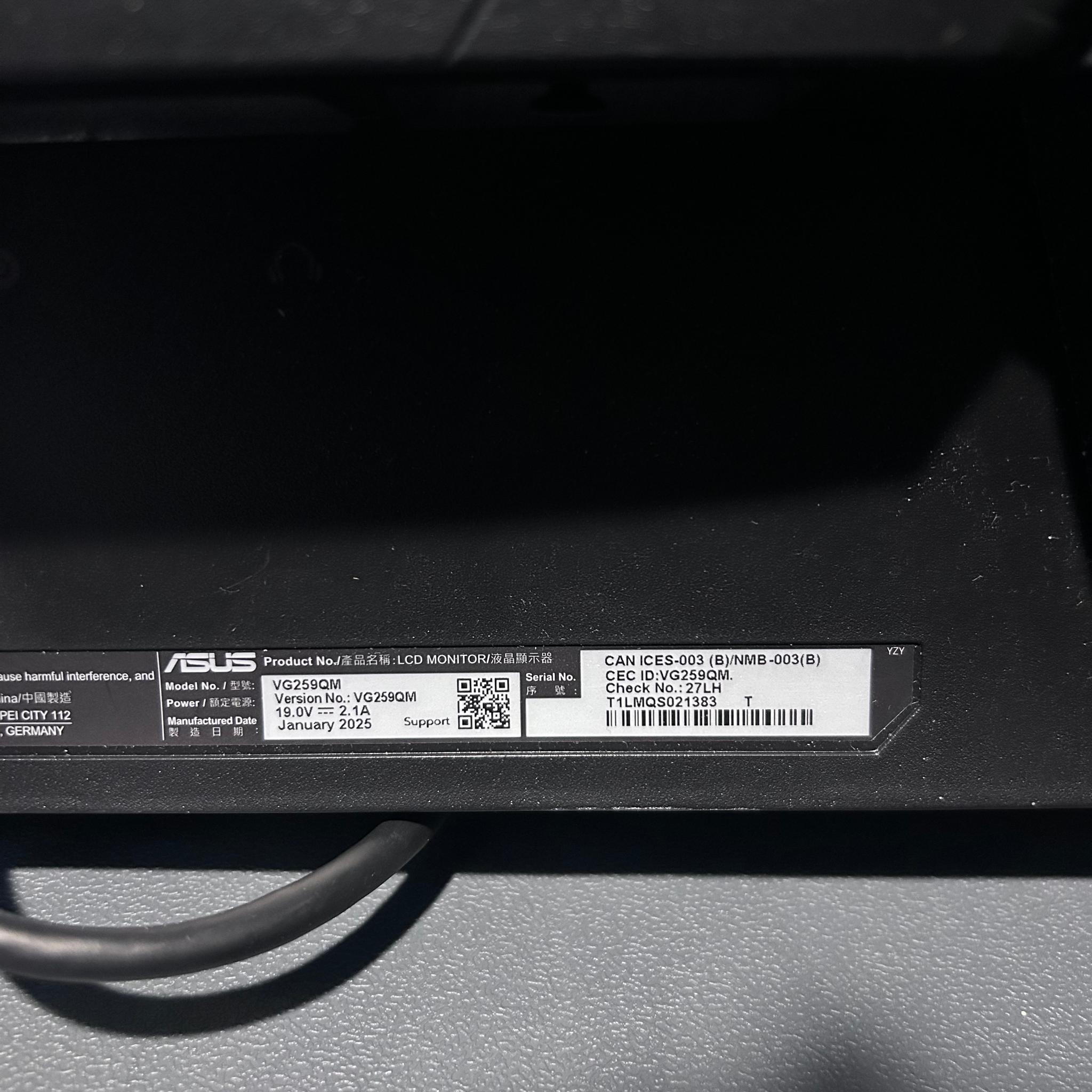 ASUS TUF Gaming (24.5") Full HD (1920 x 1080) 280Hz Gaming Monitor (VG259QM)