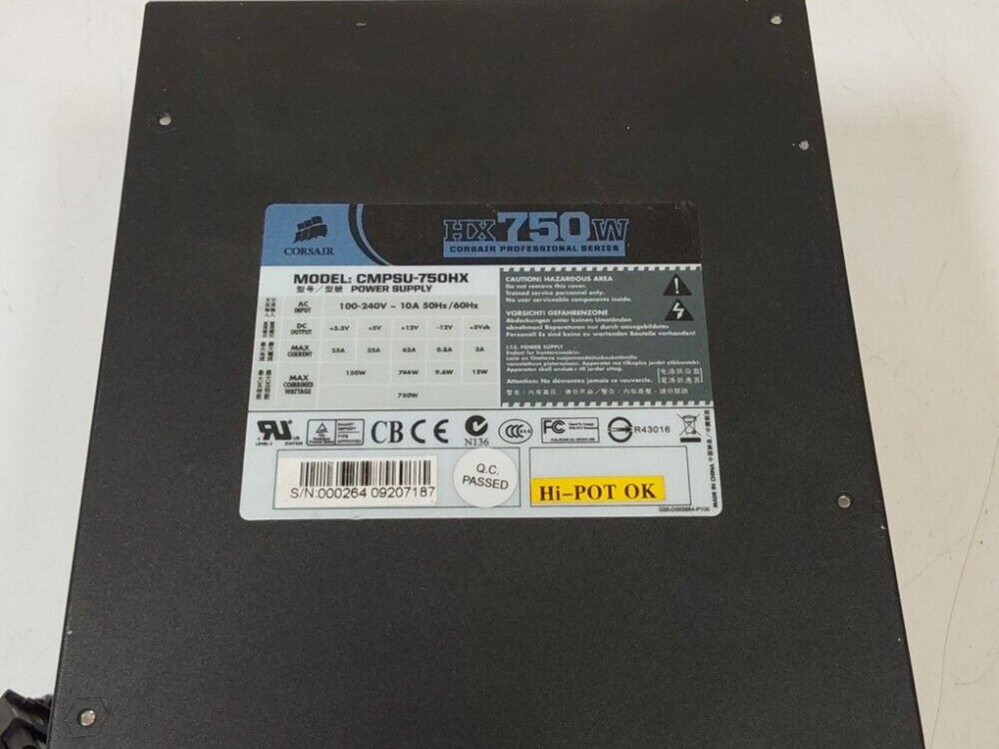 Corsair HX750W Modular PSU