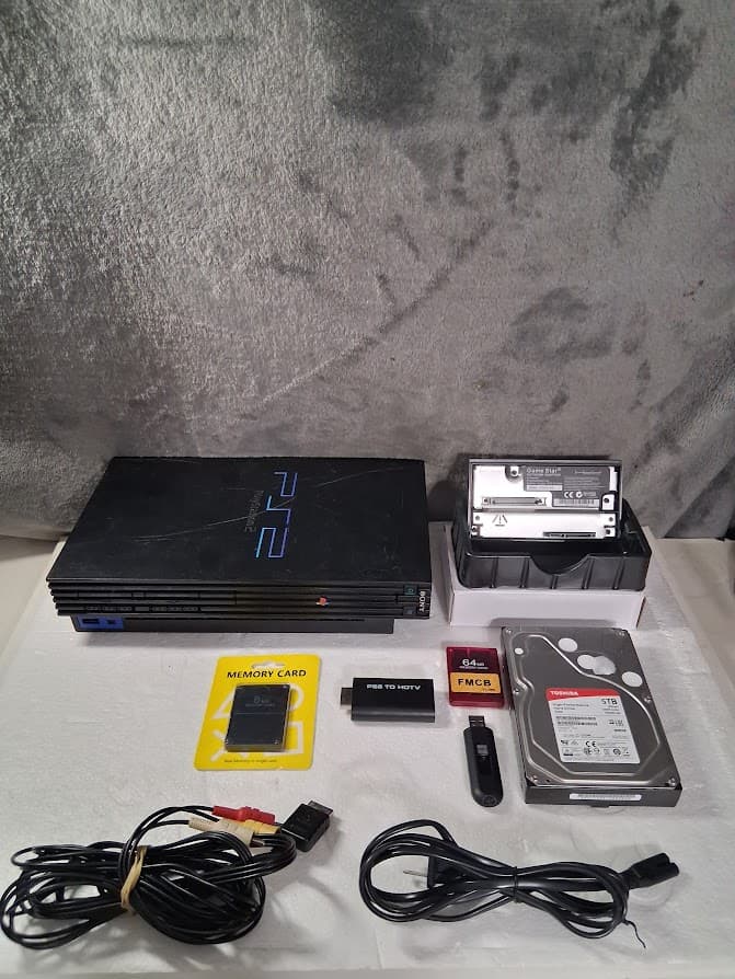 PS2 FAT MODEL WITH 5TB HDD FULL US COLLECTION 1849 PS2 GAMES