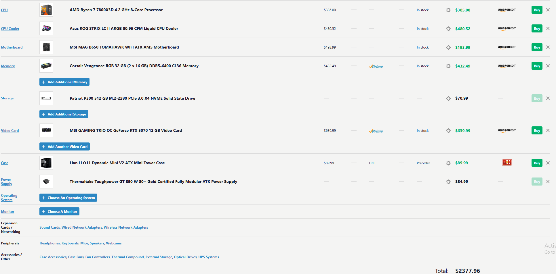 1440p High Tier Gaming PC