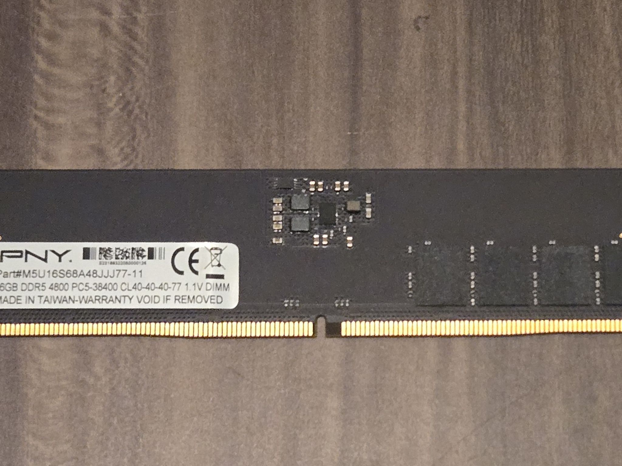 PNY 16GB DDR5 4800 PC5-38400 RAM Part M5U16S68A48JJJ77-11