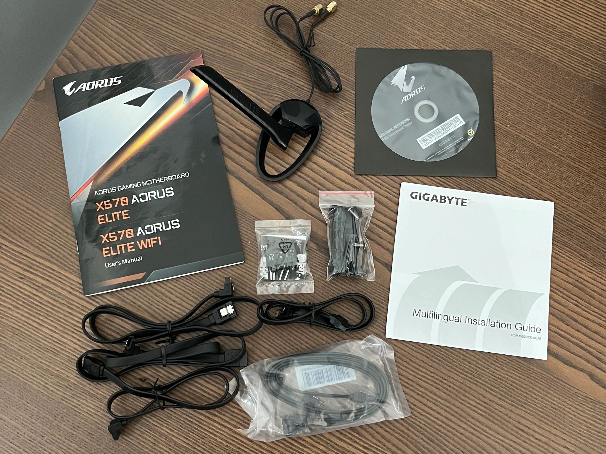 Gigabyte X570 Aorus Elite Wifi motherboard for Ryzen CPU (has AM4 socket, takes DDR4 RAM)