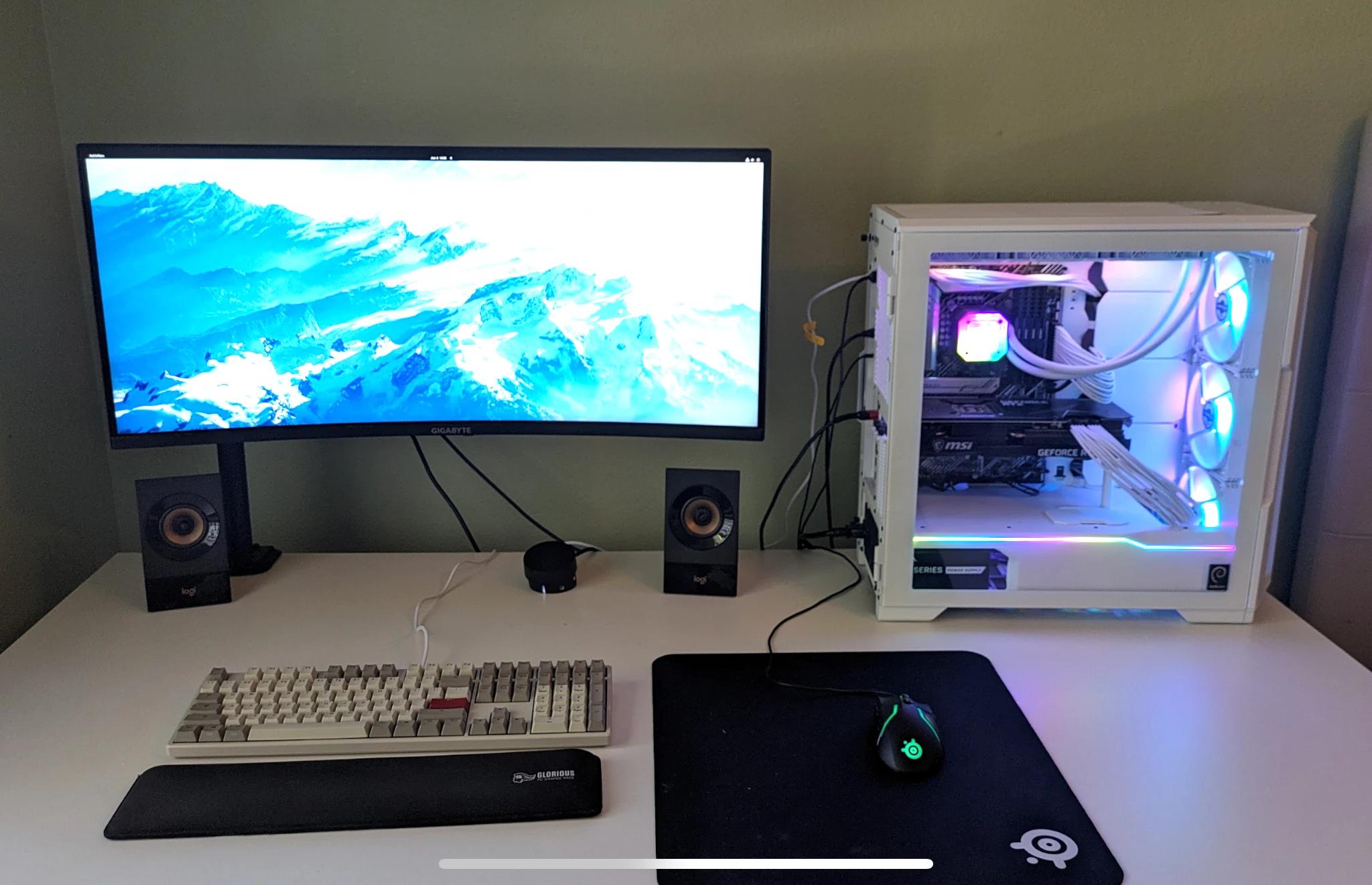 White RBG mid-tower 3080ti i9 11900k