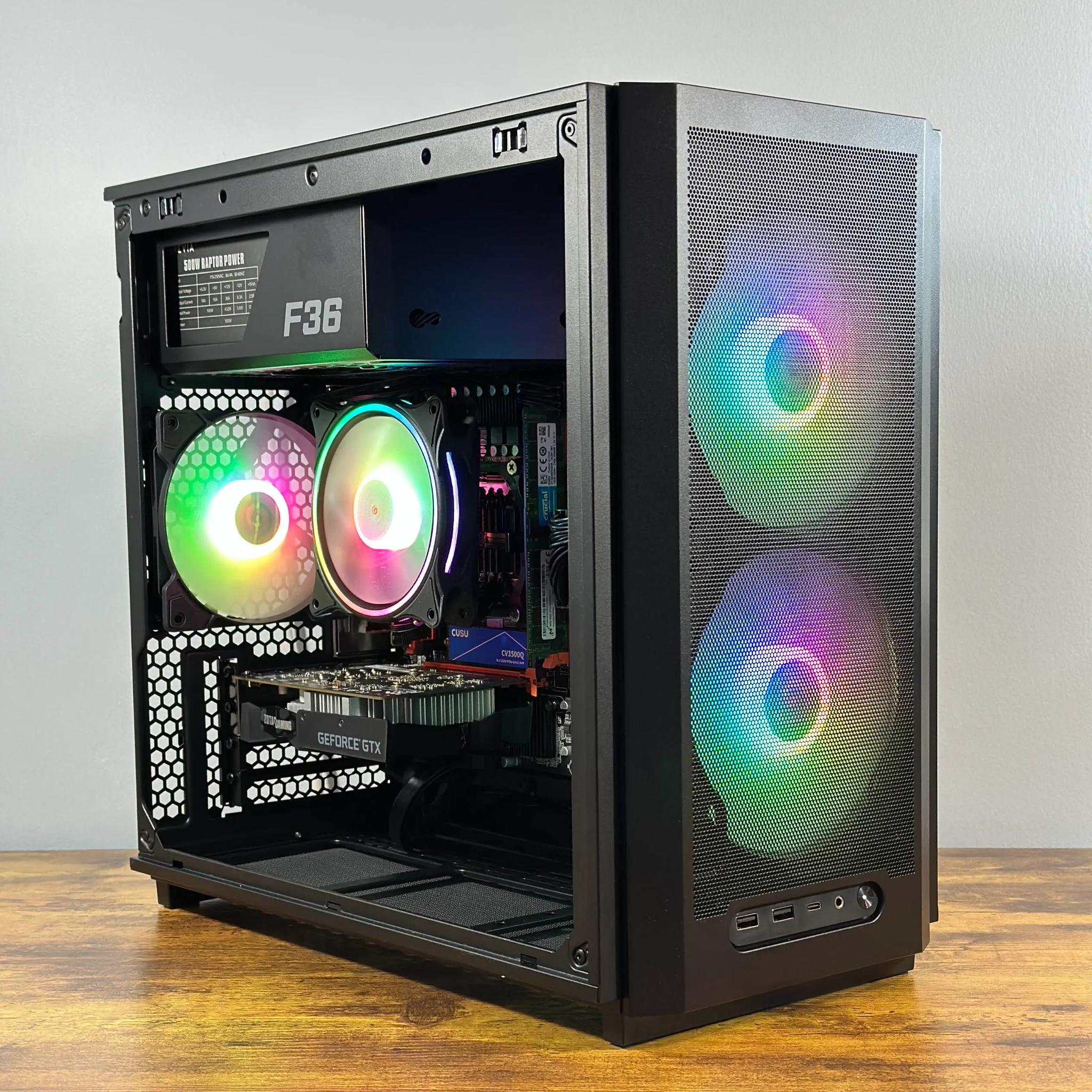 Intel i7 6 Core | GeForce GTX 1650 | 32GB RAM | 512GB SSD | WIFI | 1080p Black Gaming PC