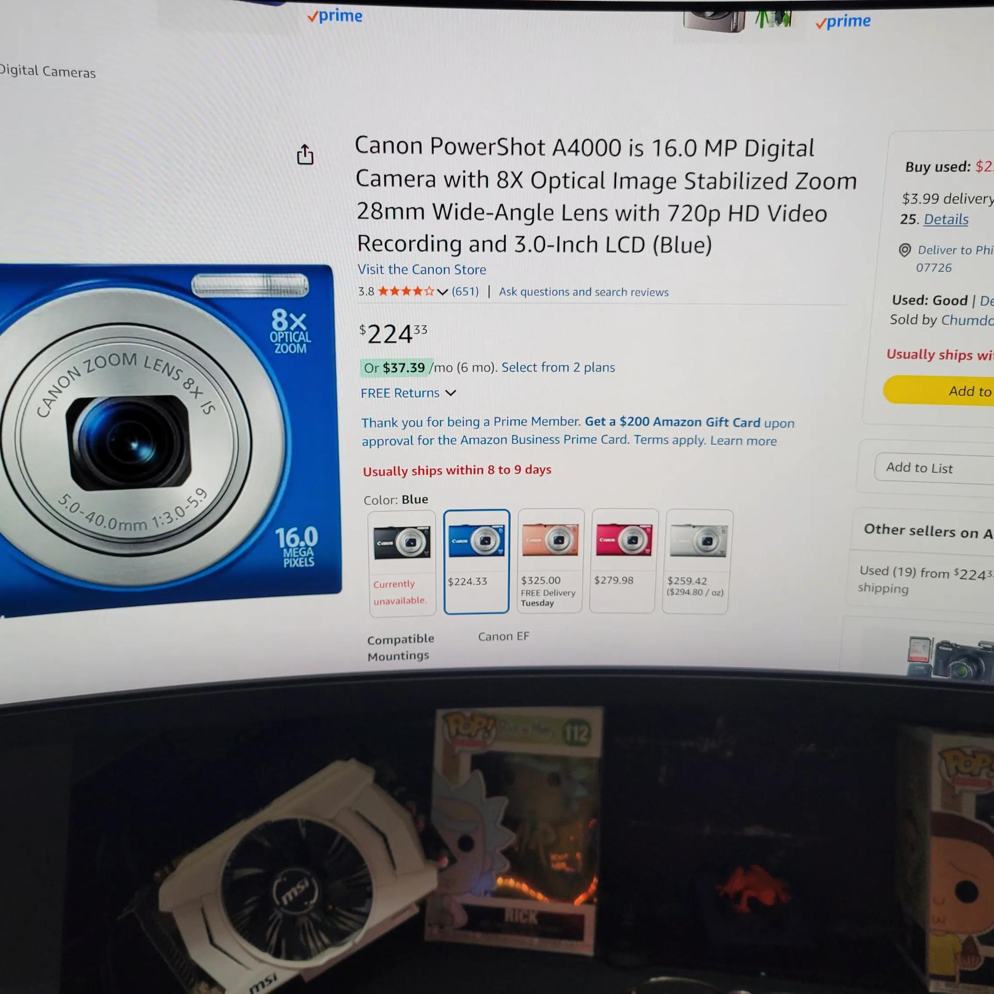 🔵 Canon PowerShot A4000 IS – Boxed 📦 | Great condition 💎 | Bonus Battery 🔋 | $175 OBO🚀