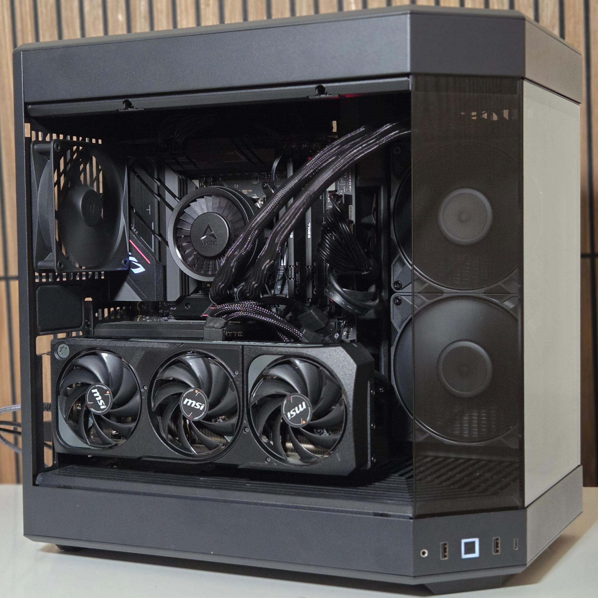 ALL Black V2 | RTX 5080| Ryzen 9 7900x | 32GB DDR5 | 1TB NVME | GOLD PSU | Windows 11 | WIFI