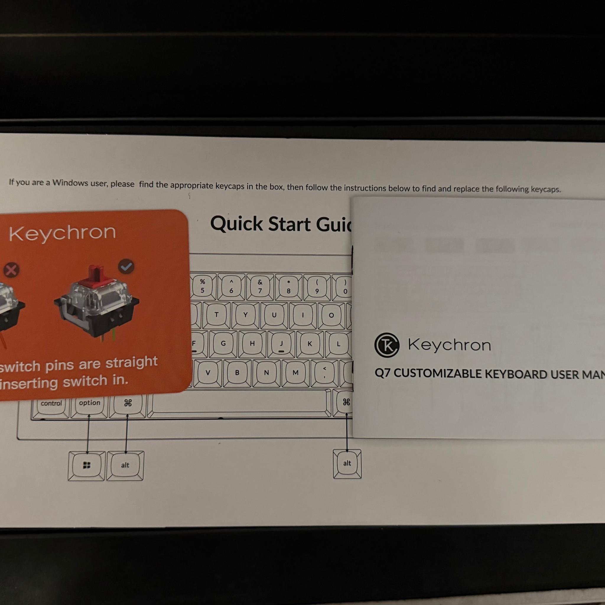 Keychron Q7 QMK Mechanical Keyboard Gateron G Pro Blue/Carbon Black