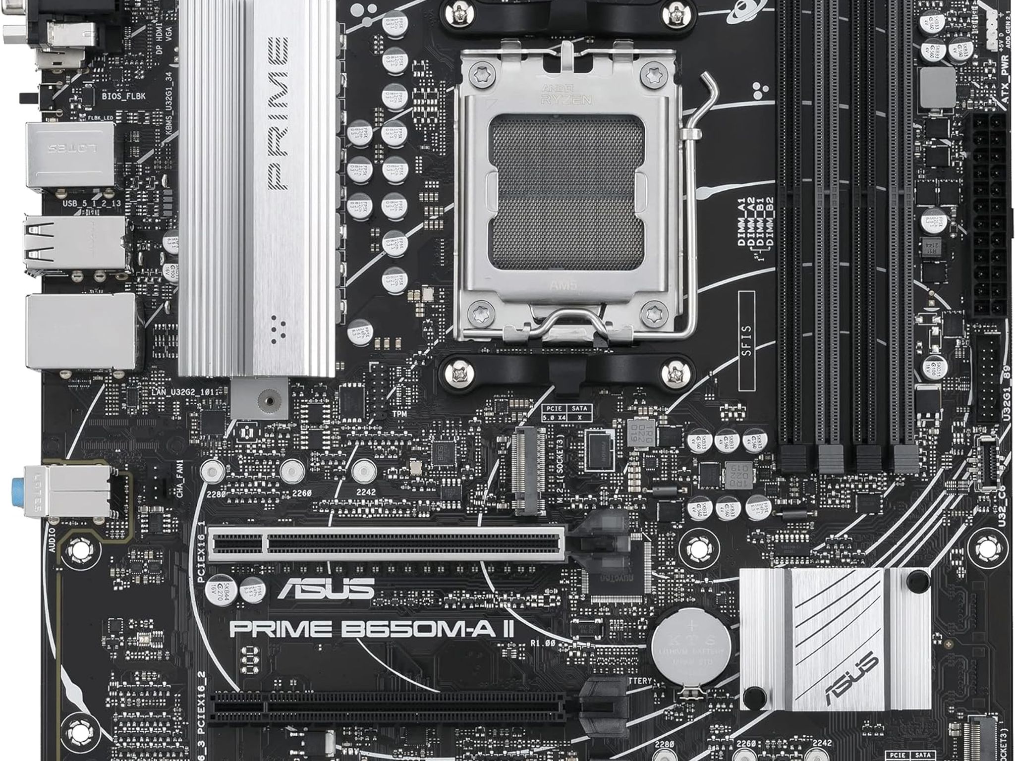 ASUS PRIME B650M-A II AMD B650 AM5 mATX Desktop Motherboard