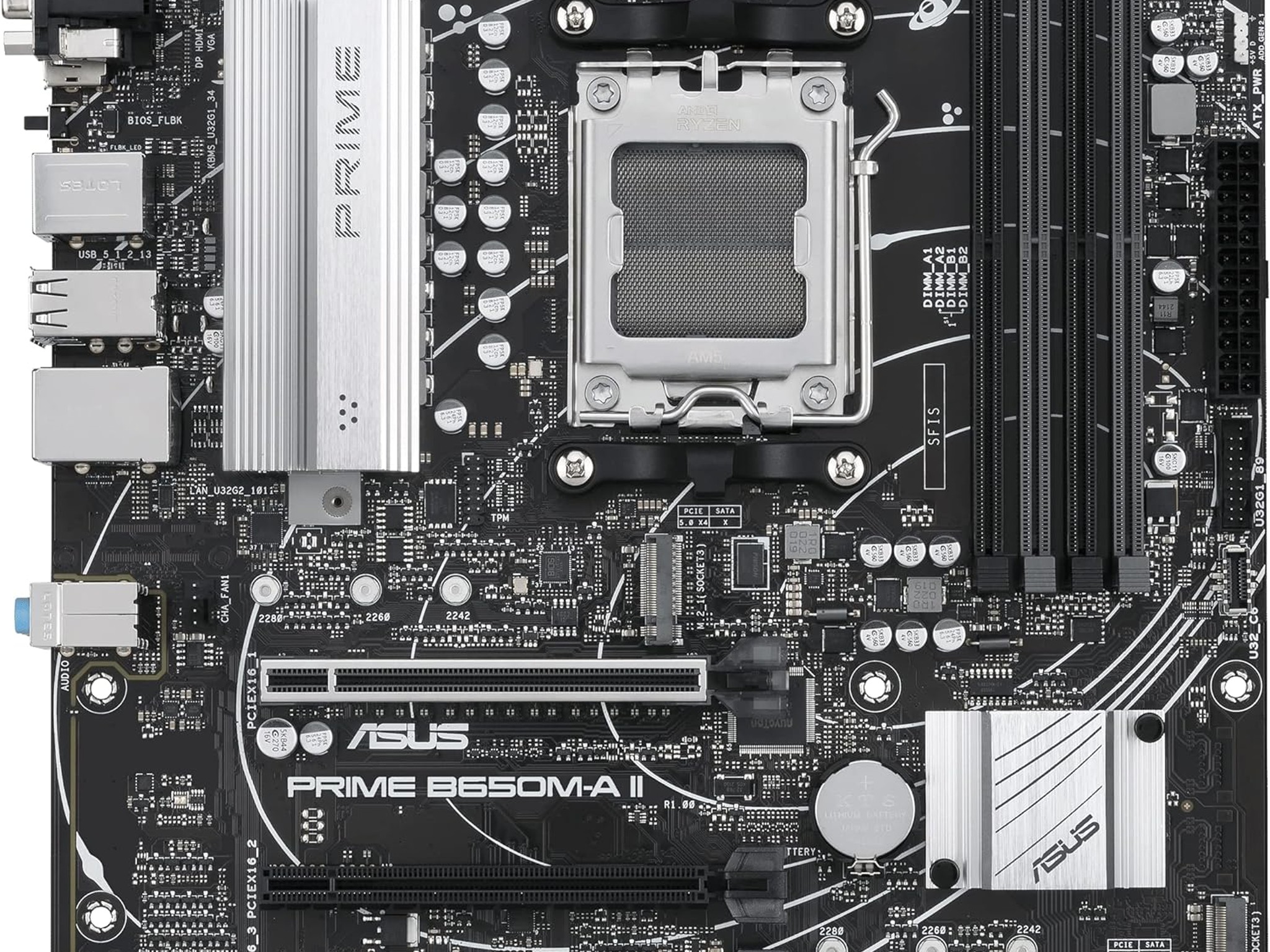 ASUS PRIME B650M-A II AMD B650 AM5 mATX Desktop Motherboard