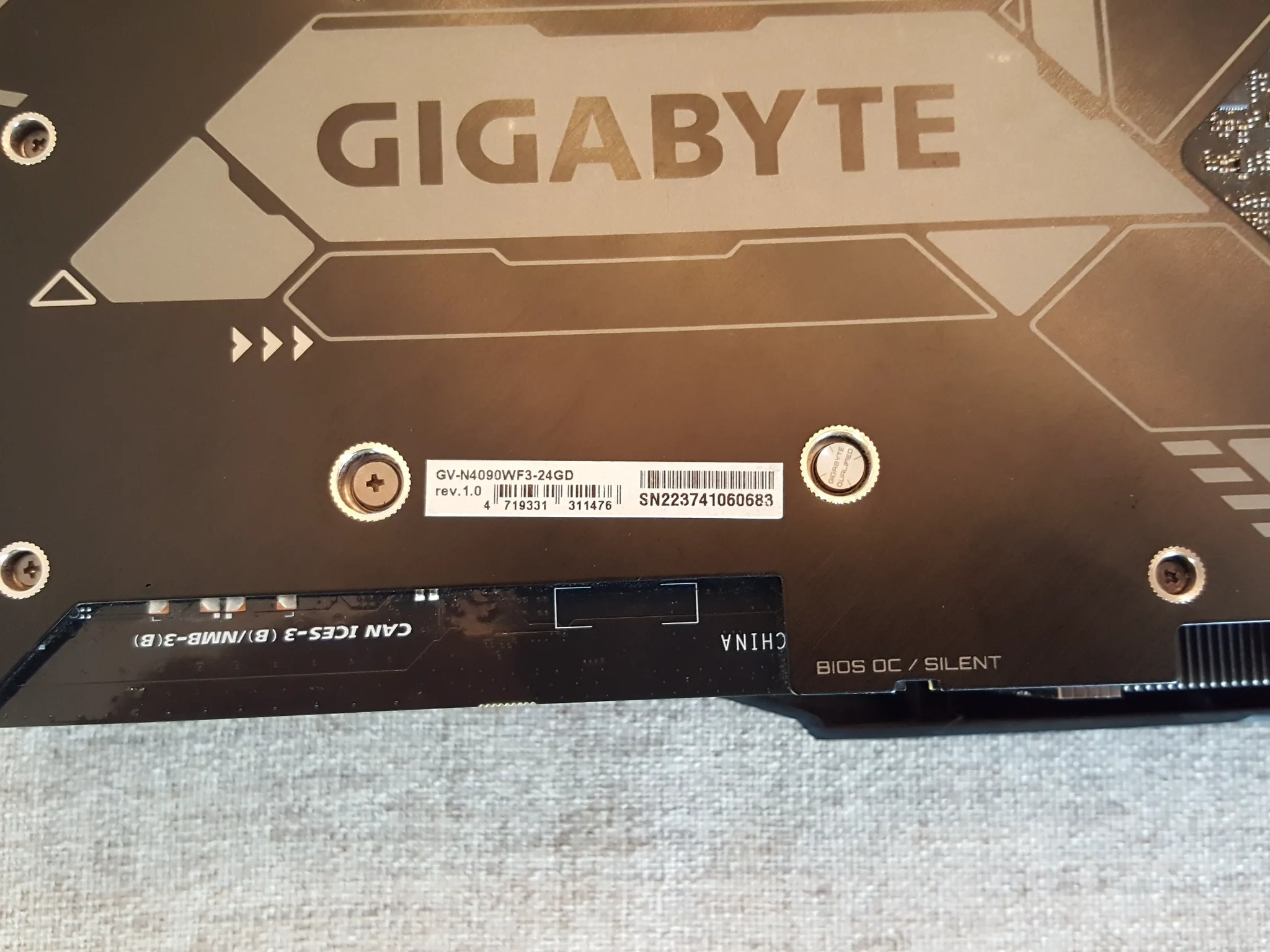 Nvidia RTX 4090 24GB GIGABYTE WINDFORCE