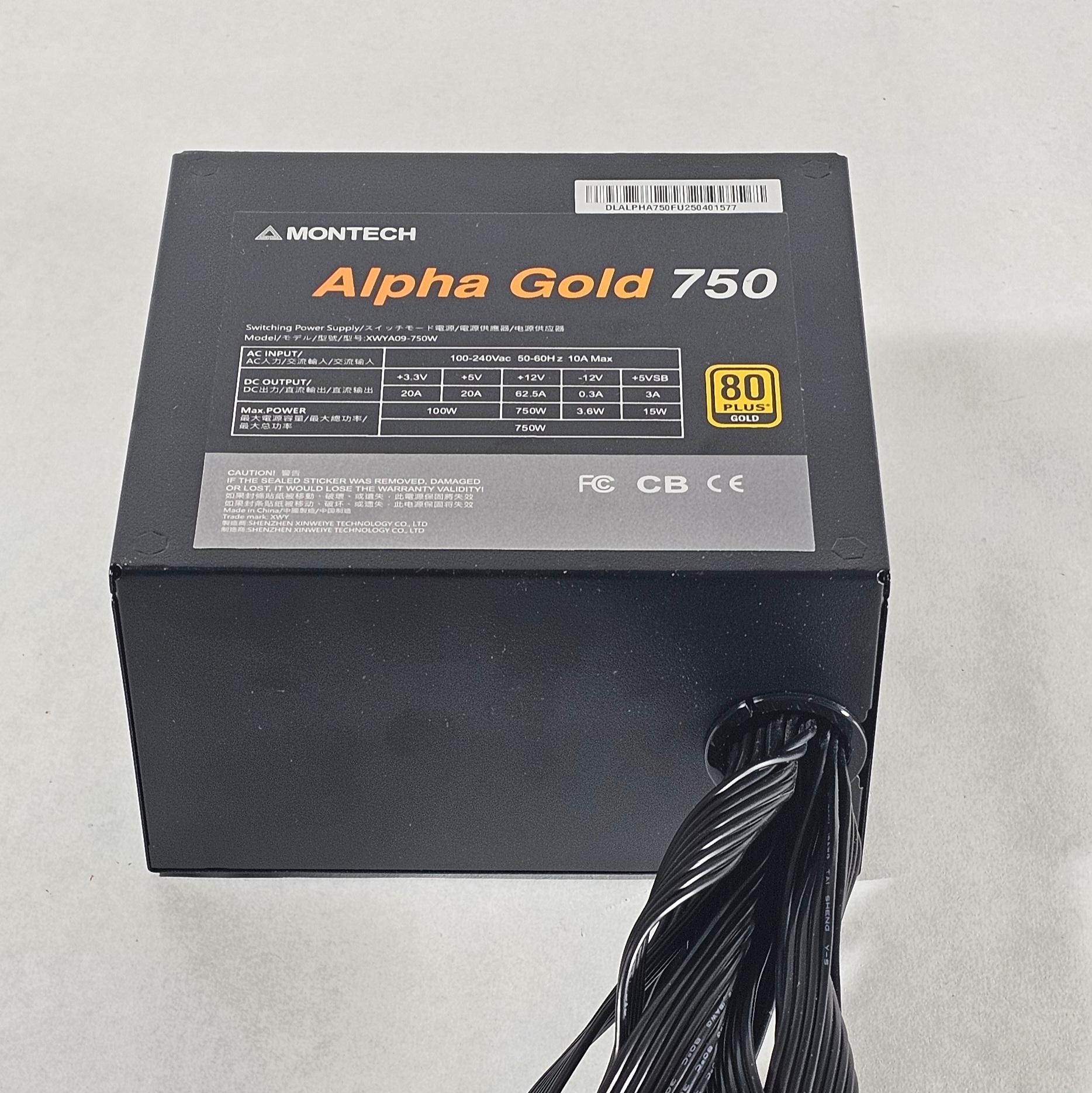 750 Watt PSU Montech Alpha Gold 750W Power Supply