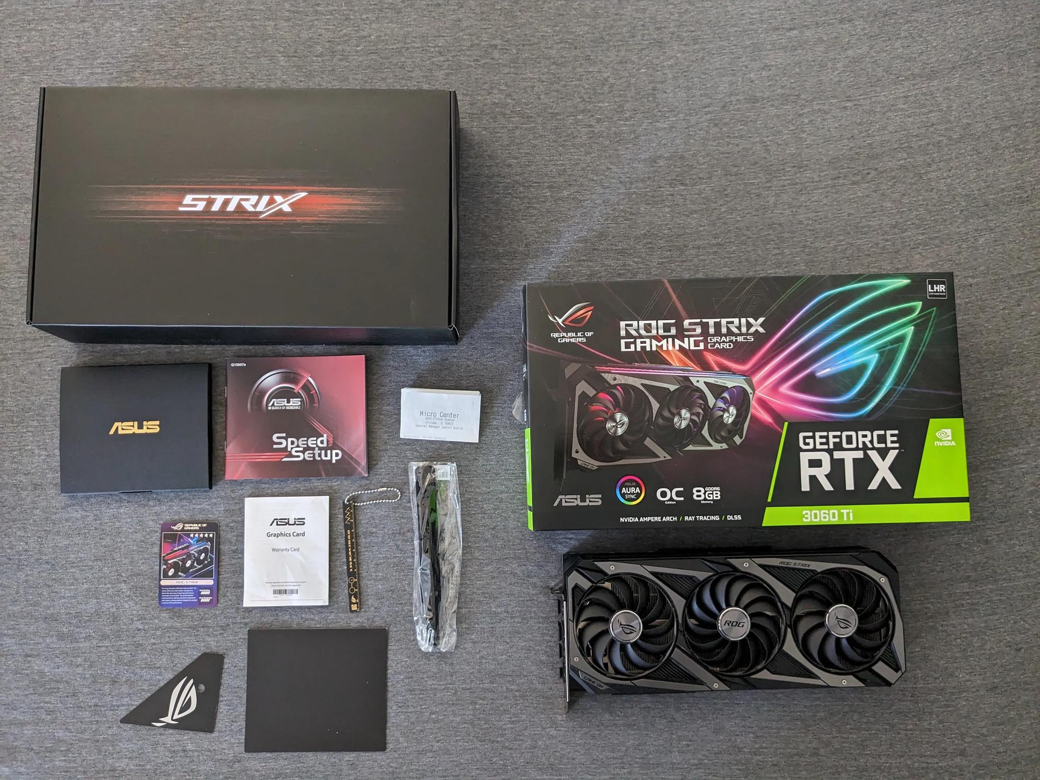 ROG Strix 3060 TI (LHR) - Like New