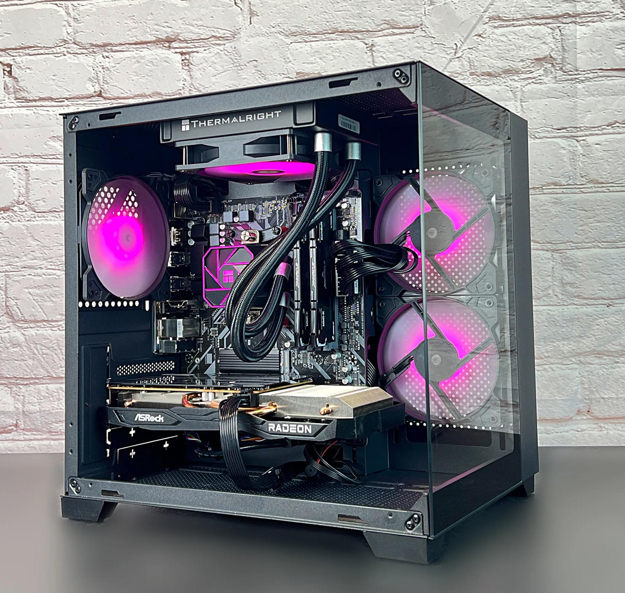 Liquid Cooled Ryzen 5 3600 RX 6600 16GB RAM 1TB M.2 Gaming/Streaming PC
