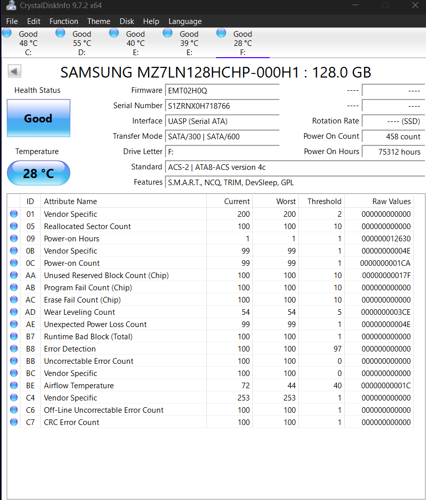 Samsung 128GB SSD