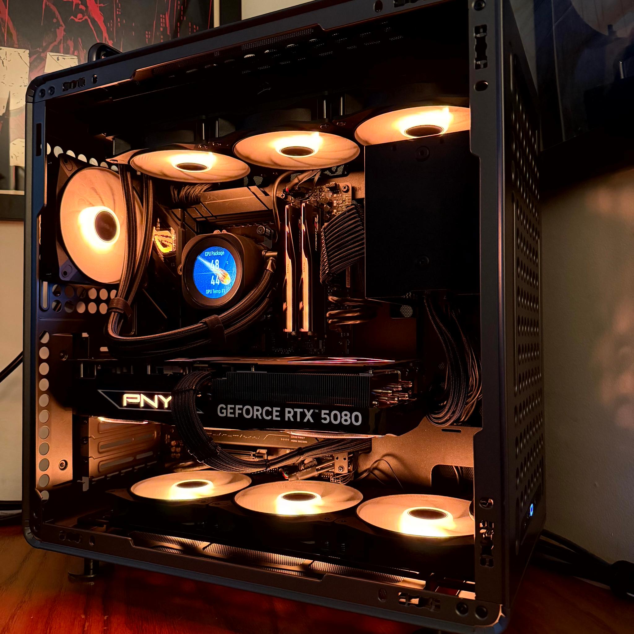 Iron Meteor - RTX 5080 OC | Ryzen 7 9850x3d | 32GB @6400MT | 2TB gen 5 NVMe  | 1000W Platinum PSU