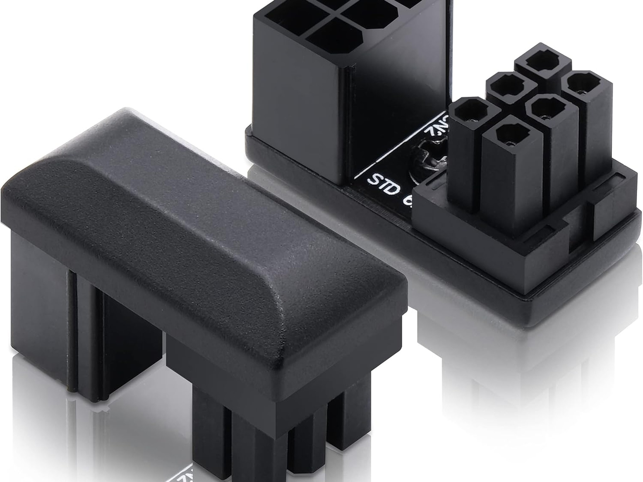 EZDIY-FAB GPU VGA PCIe 6 Pin U Turn 180 Degree Angle Connector Power Adapter