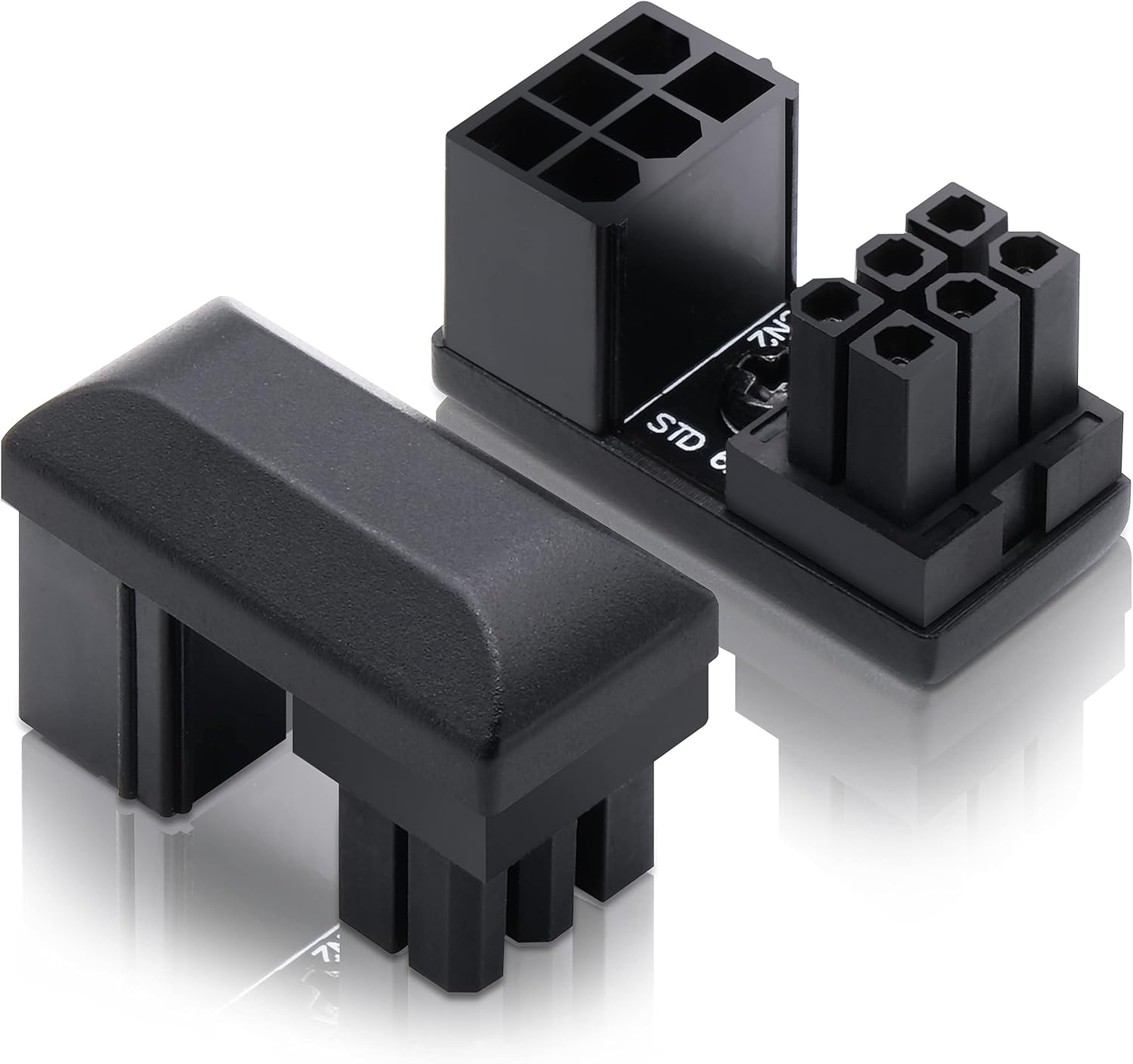 EZDIY-FAB GPU VGA PCIe 6 Pin U Turn 180 Degree Angle Connector Power Adapter