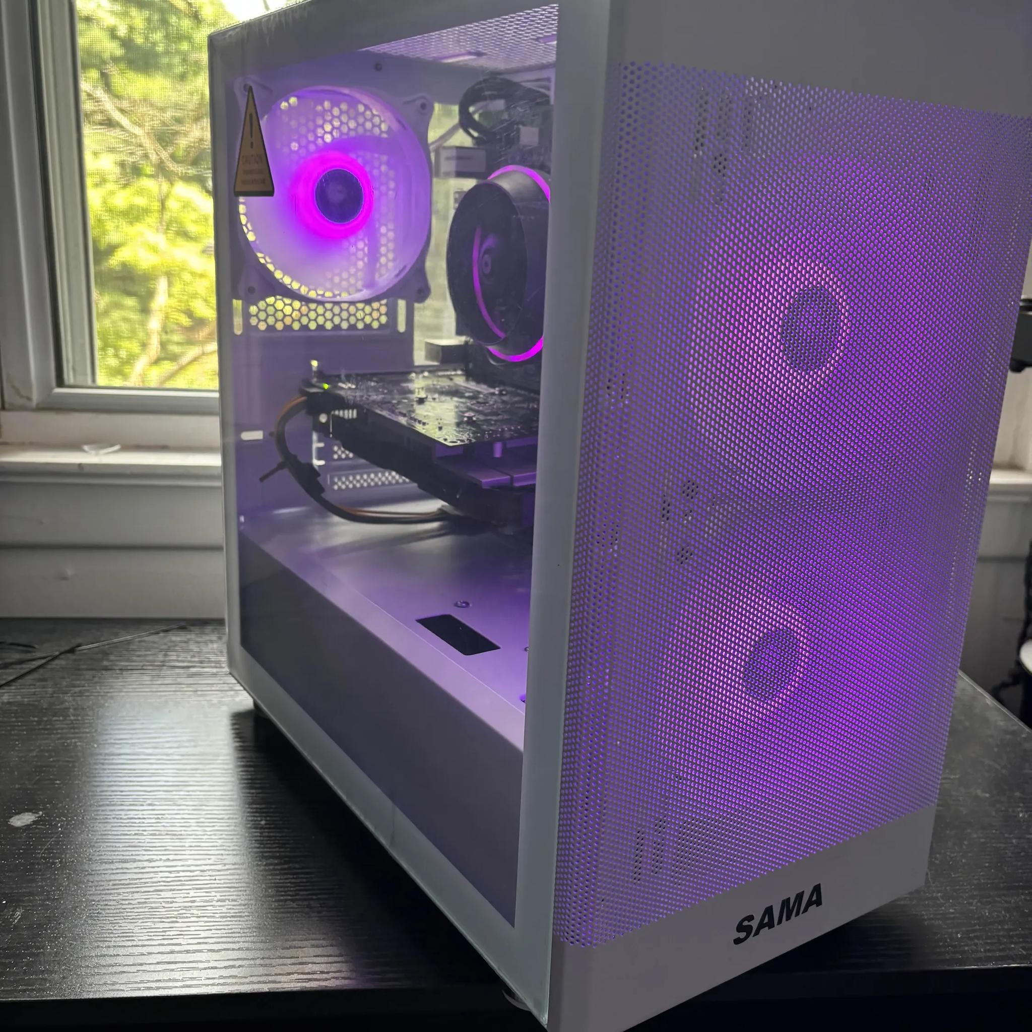 GAMING PC i5 8GB NVIDIA GTX 750 ti RGB Lighting RGB Fans Computer